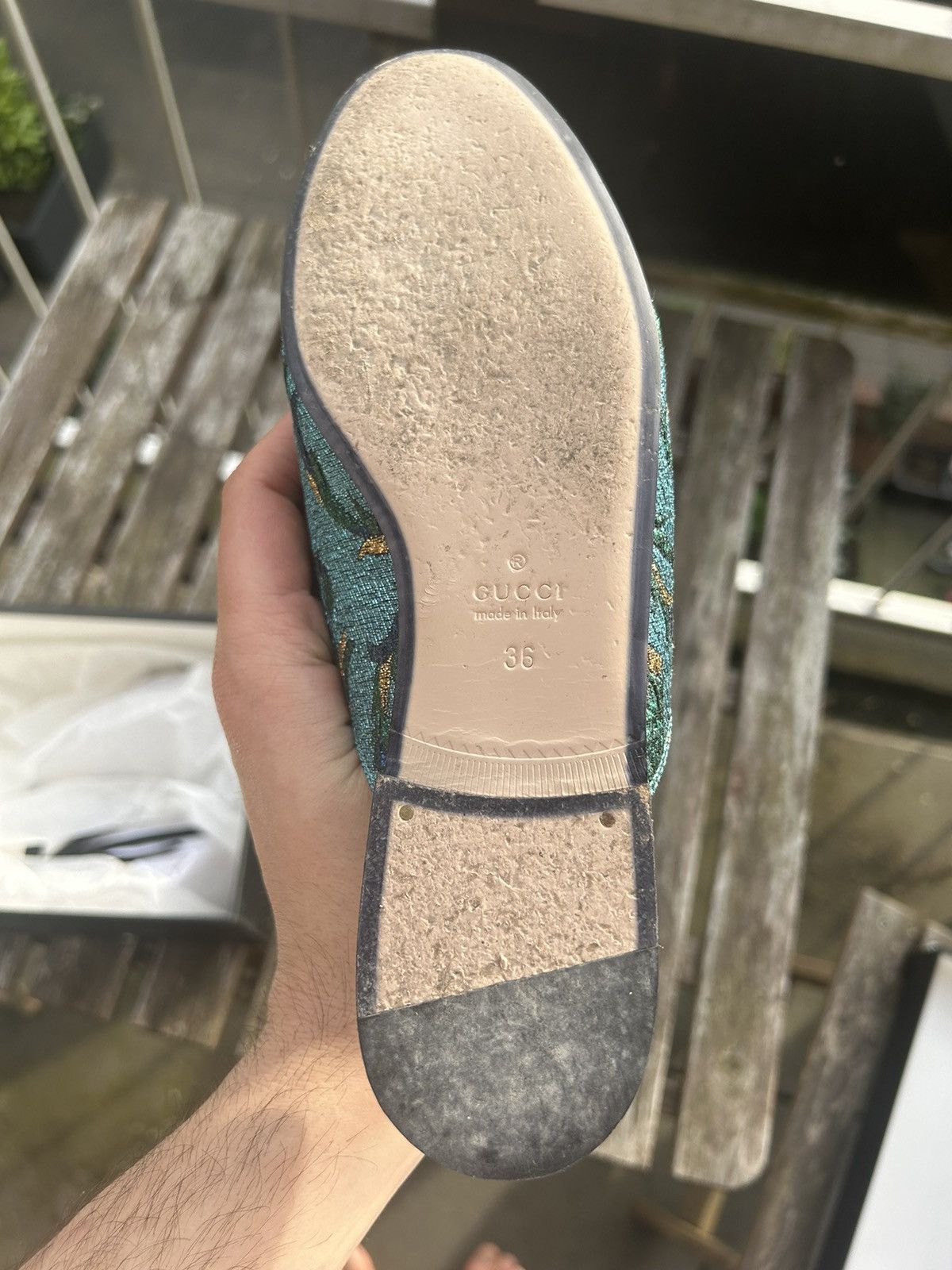 Gucci Blue Gucci Mules Size US 6 / IT 36 - 7 Thumbnail