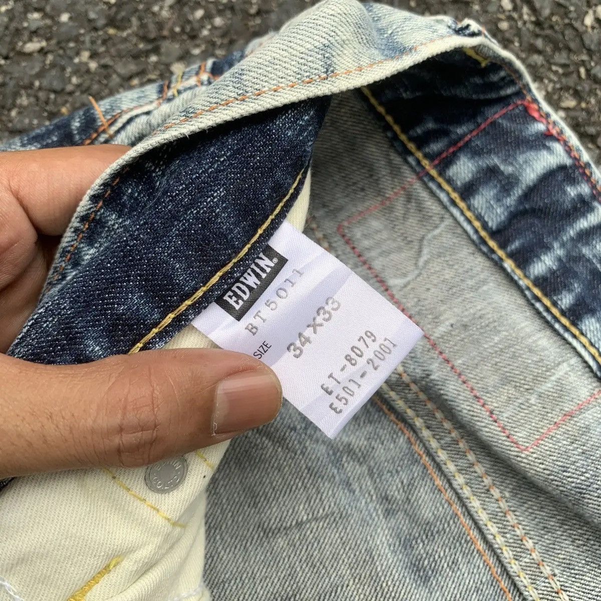 Japanese Brand 🔥THRASHED🔥Japanese Vintage Jeans Faded Wash Denim Pants Size US 34 / EU 50 - 8 Thumbnail