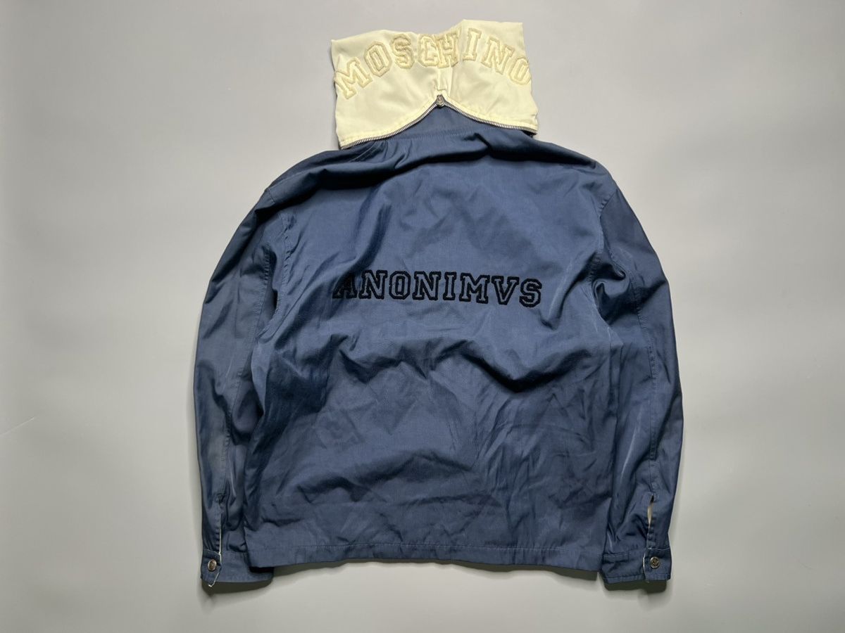 image of Moschino 90's Anonimvs Hoodie in Navy, Men's (Size Medium)