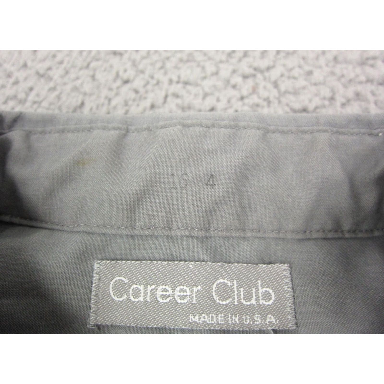 Vintage Vintage Career Club Shirt Mens Medium 16 Gray Made in USA 60s 70s Disco True Size US L / EU 52-54 / 3 - 4 Thumbnail