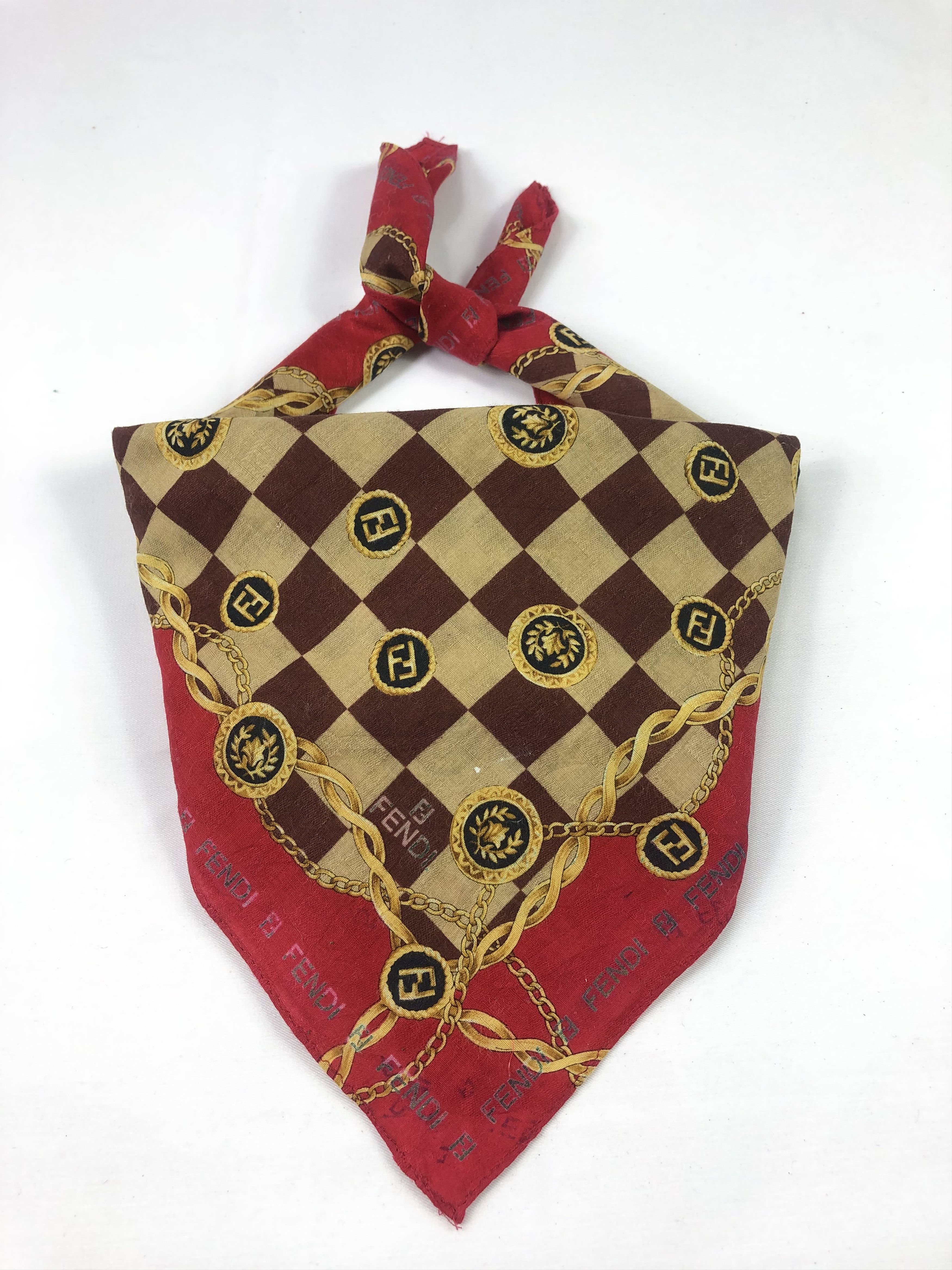 Vintage Fendi Handkerchief / Bandana / Neckerchief A1206 Size ONE SIZE - 1 Thumbnail