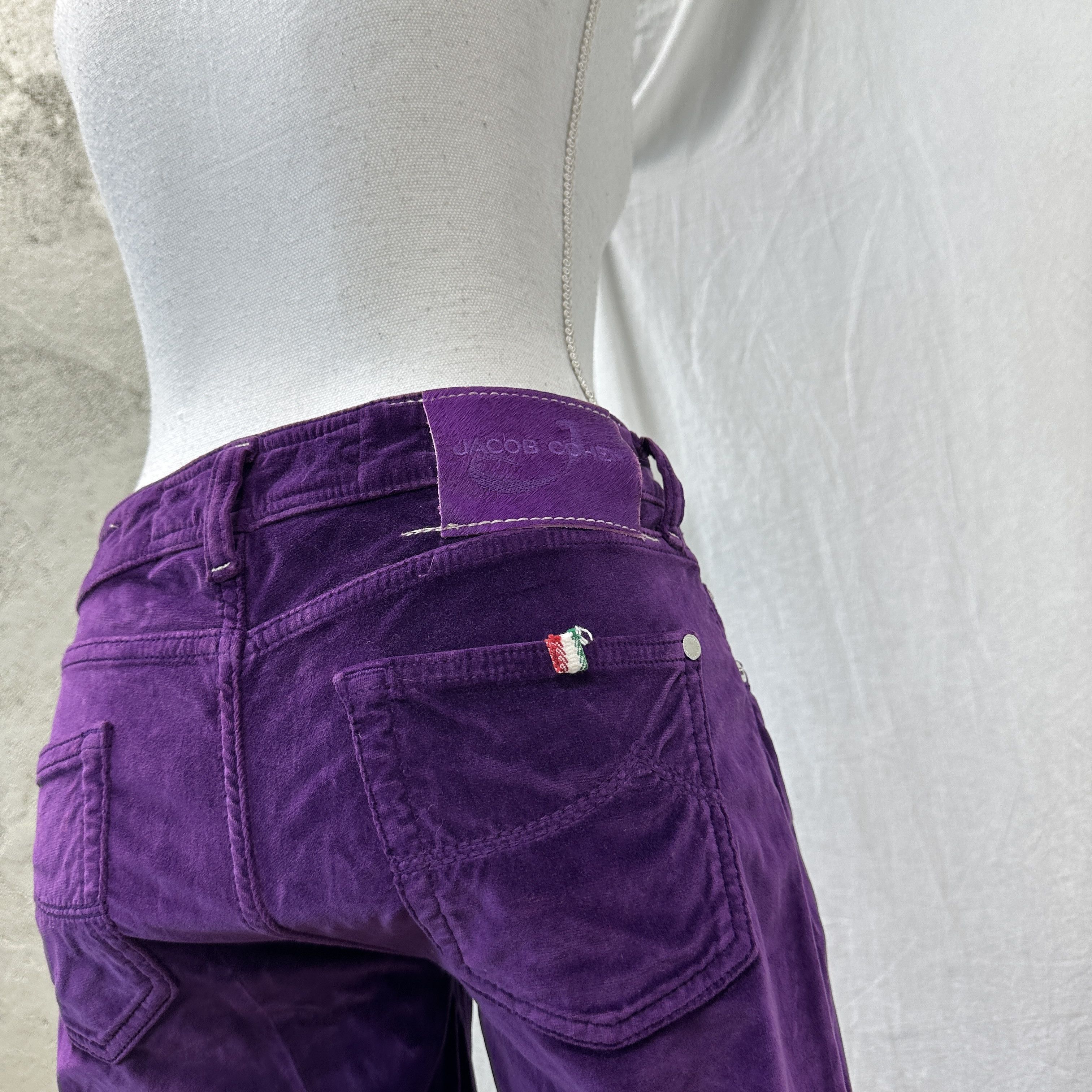 Jacob Cohen Vintage Avant Garde Velvet Purple Jakob Cohen Pants Y2K Size 29" - 10 Thumbnail