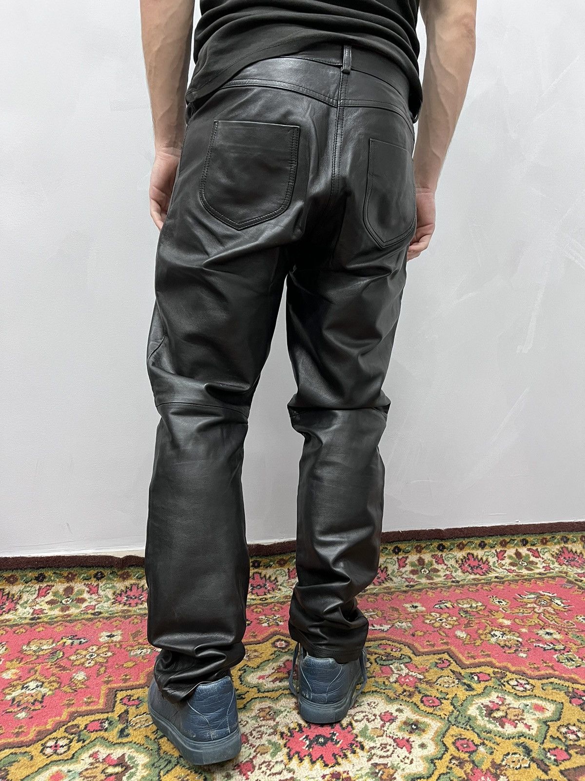 Genuine Leather × Vintage Vintage 90's Y2K Style Casual Classic Genuine Leather Pants Size US 32 / EU 48 - 8 Thumbnail