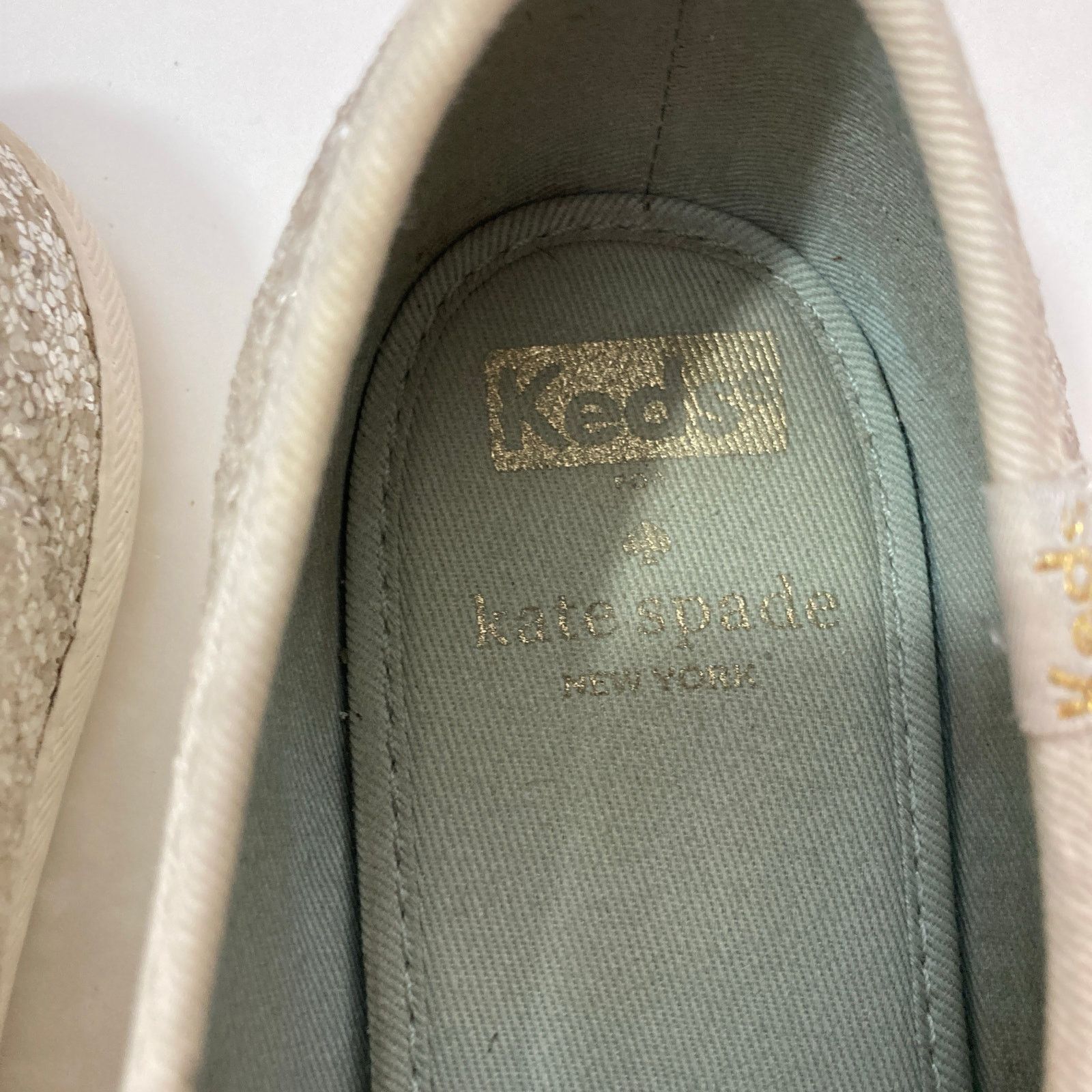 Kate Spade Keds x Kate Spade New York Champion Glitter Cream Sneakers Size US 8.5 / IT 38.5 - 4 Thumbnail
