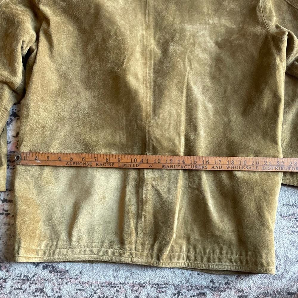 Designer Vintage Real Leather Suede Blazer Size 48R - 4 Thumbnail
