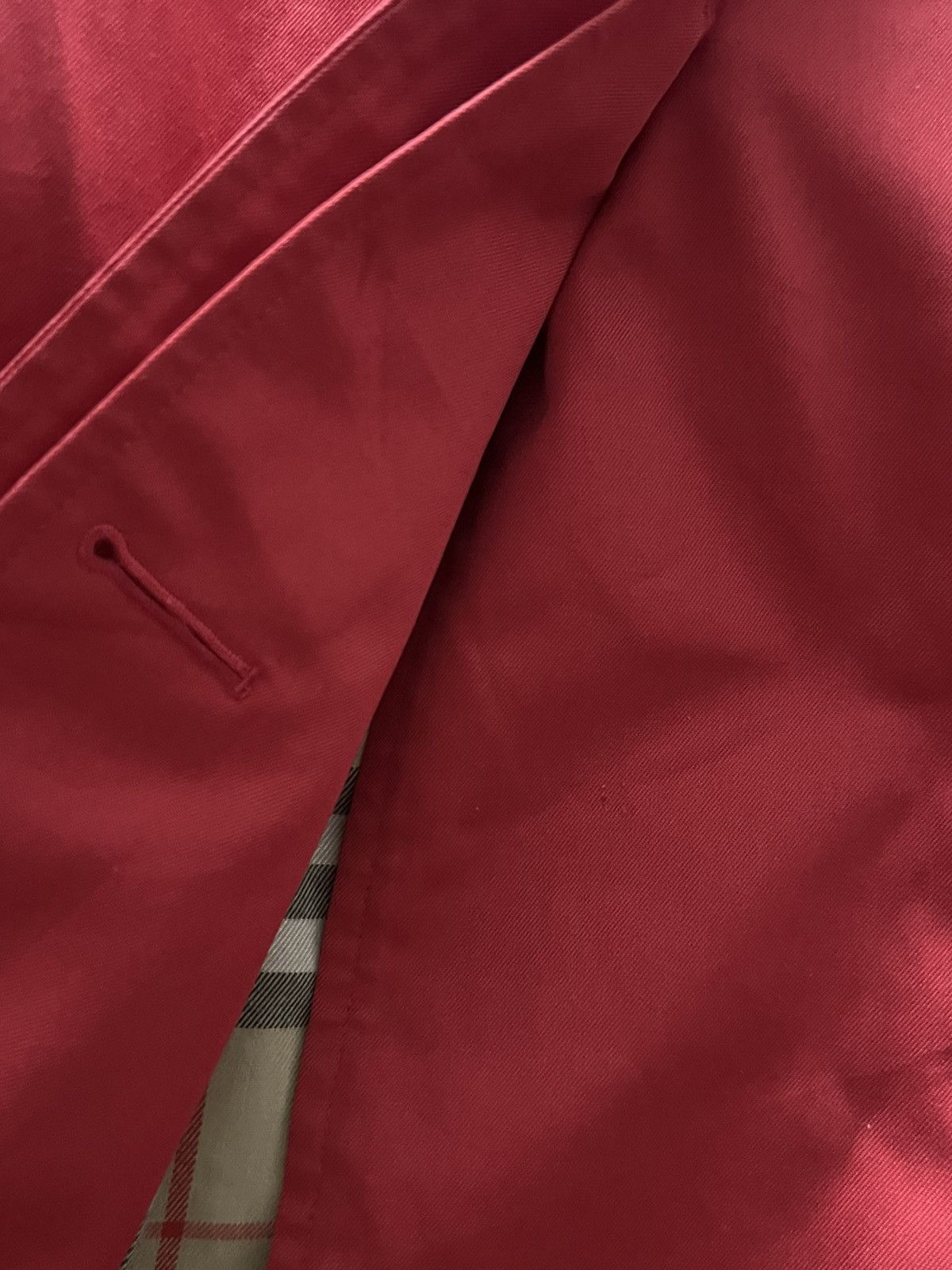 Burberry London Sten Collar Coat Nova Check Red
