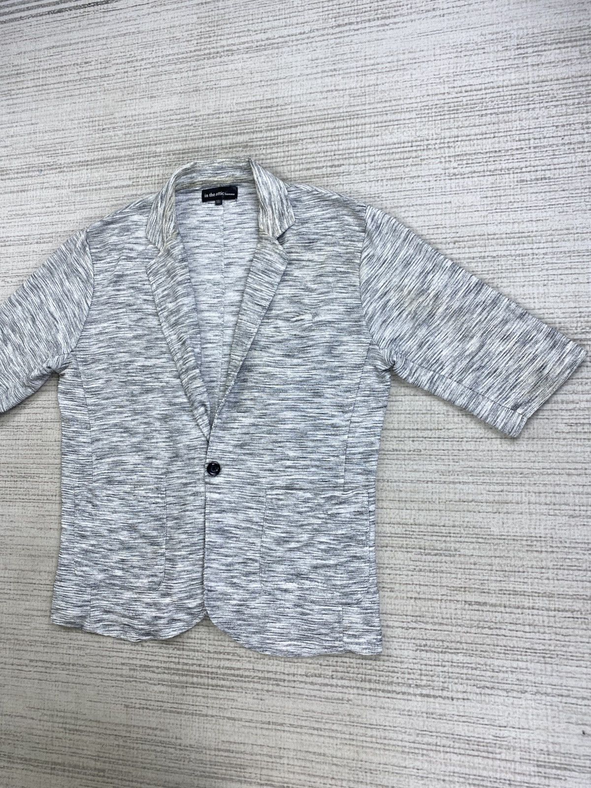 In The Attic × Japanese Brand × Vintage Vtg In The Attic Latin Quarter Grey Solid Cardigan Jacket Size US M / EU 48-50 / 2 - 4 Thumbnail