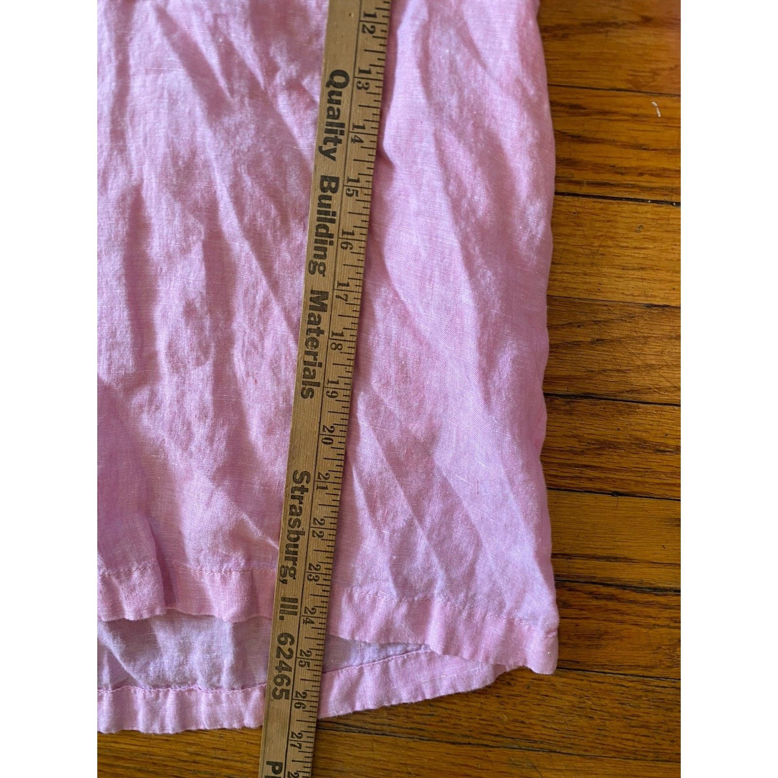 Joie Joie Top Women's Medium Shirt Pink 100% Linen Blouse V Neck Size M / US 6-8 / IT 42-44 - 6 Thumbnail
