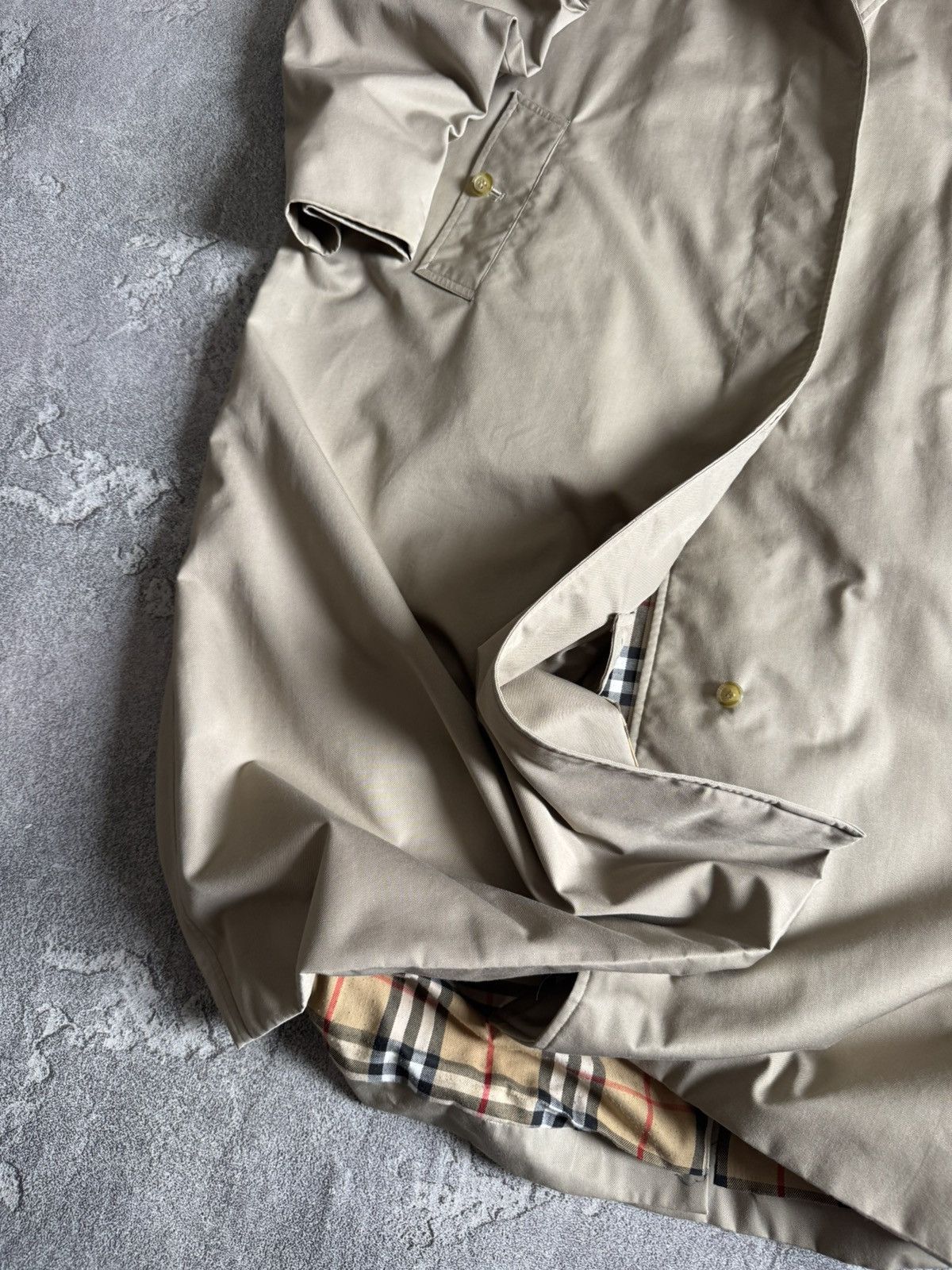 Burberry × Burberry Prorsum × Vintage Burberry 14Long burberrys beige trench coat light jacket 90s Size XL / US 12-14 / IT 48-50 - 2 Thumbnail