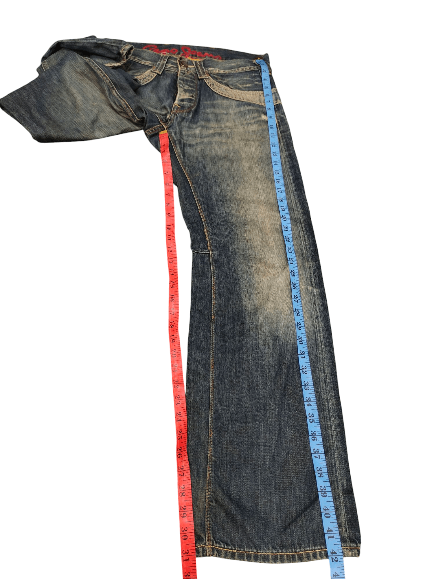 Pepe Jeans Loose Jeans Pepe Jeans Clawmark Distress Faded Wide Leg Size US 31 - 16 Thumbnail