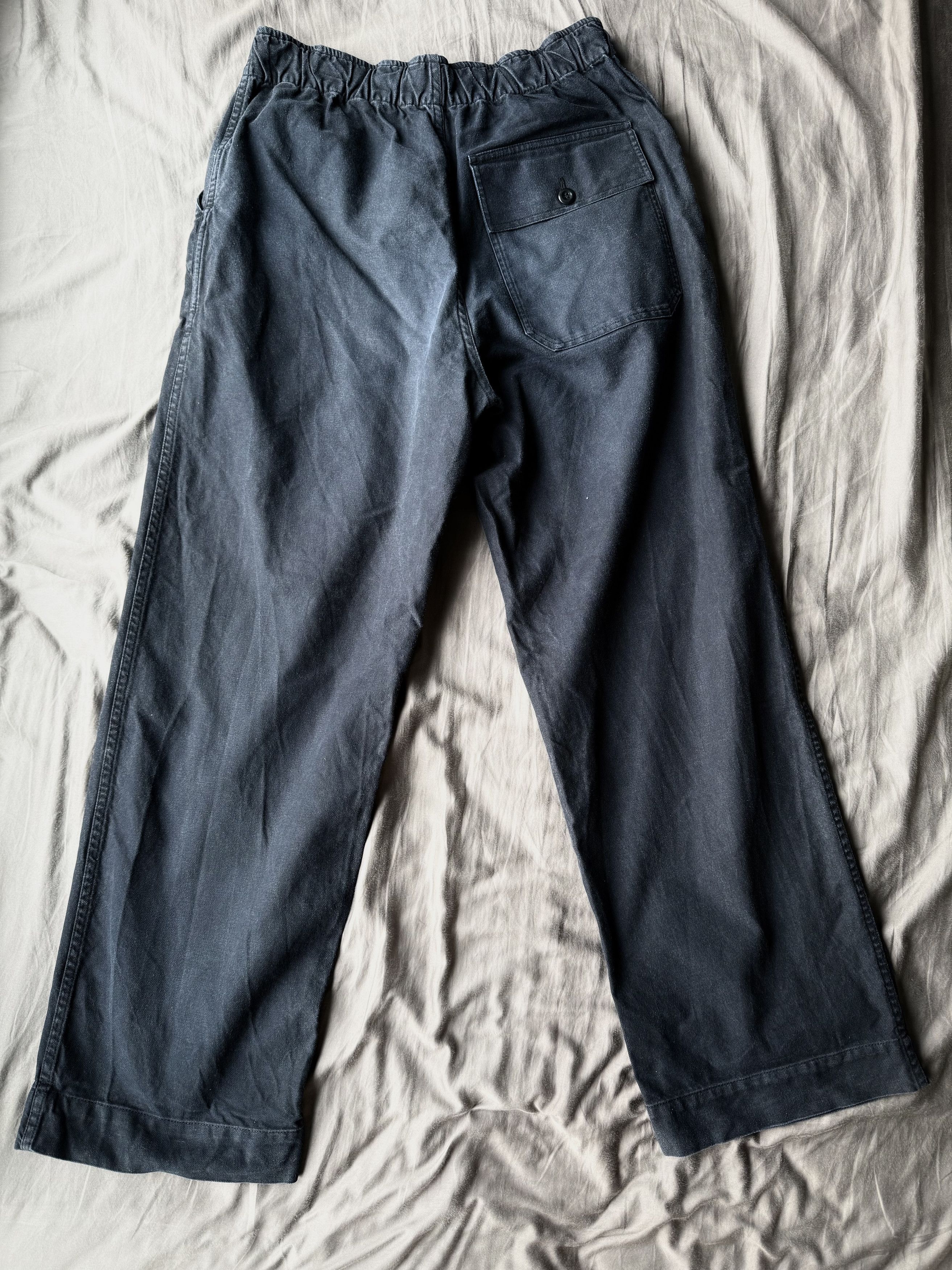 Margaret Howell MHL by Magaret Howell Navy Drawcord Trousers Size US 30 / EU 46 - 6 Thumbnail