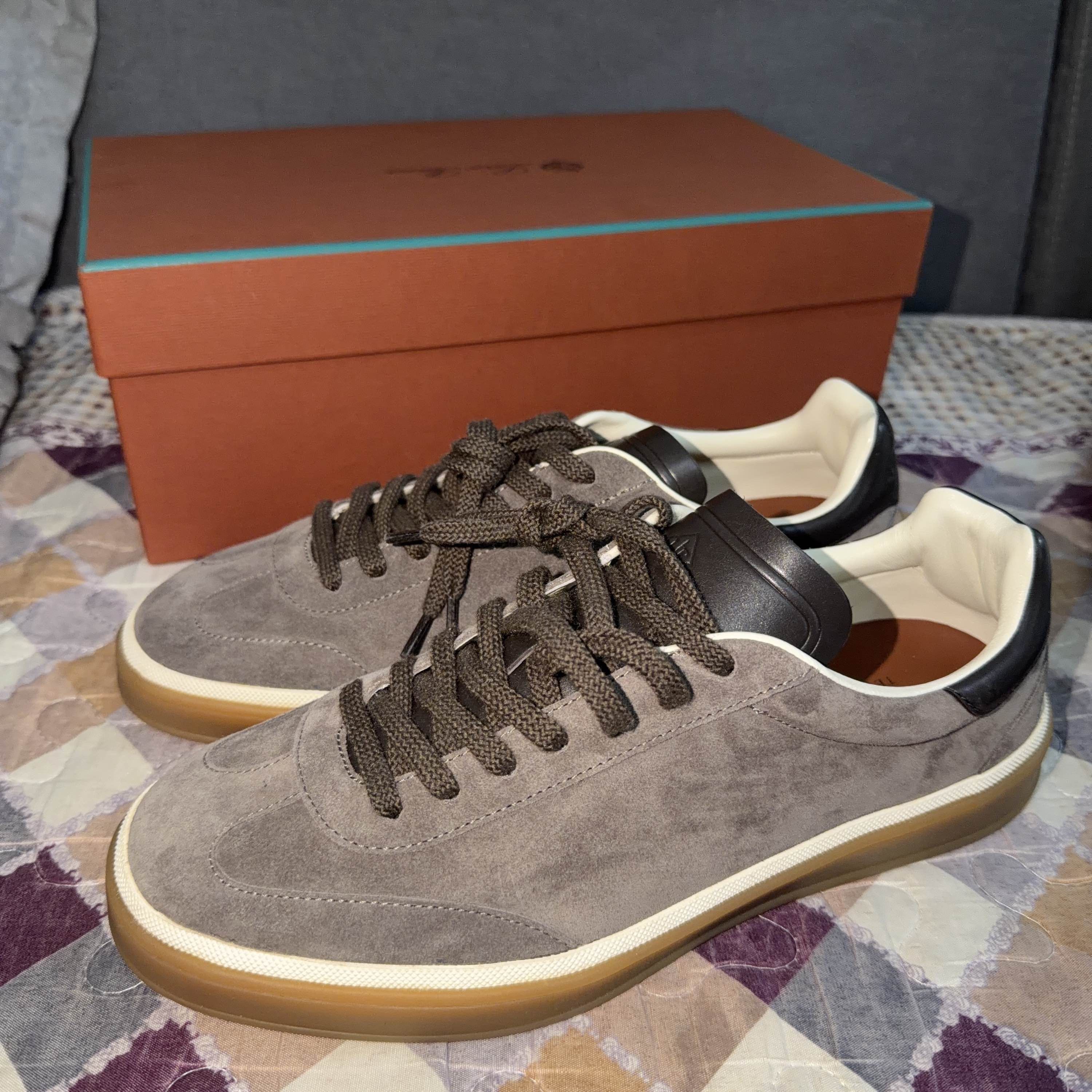 Loro Piana Loro Piana Tennis Walk Suede Low Top Sneakers Size 41 Size US 8 / EU 41 - 1 Thumbnail