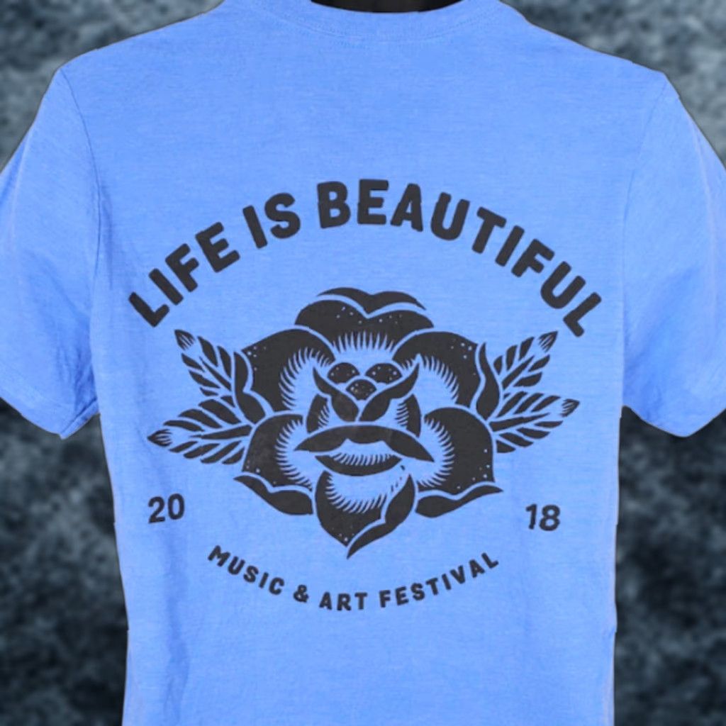 Alife VINTAGE Life Is Beautiful Shirt Mens M Blue 2018 Music & Art Festival Size US M / EU 48-50 / 2 - 1 Thumbnail