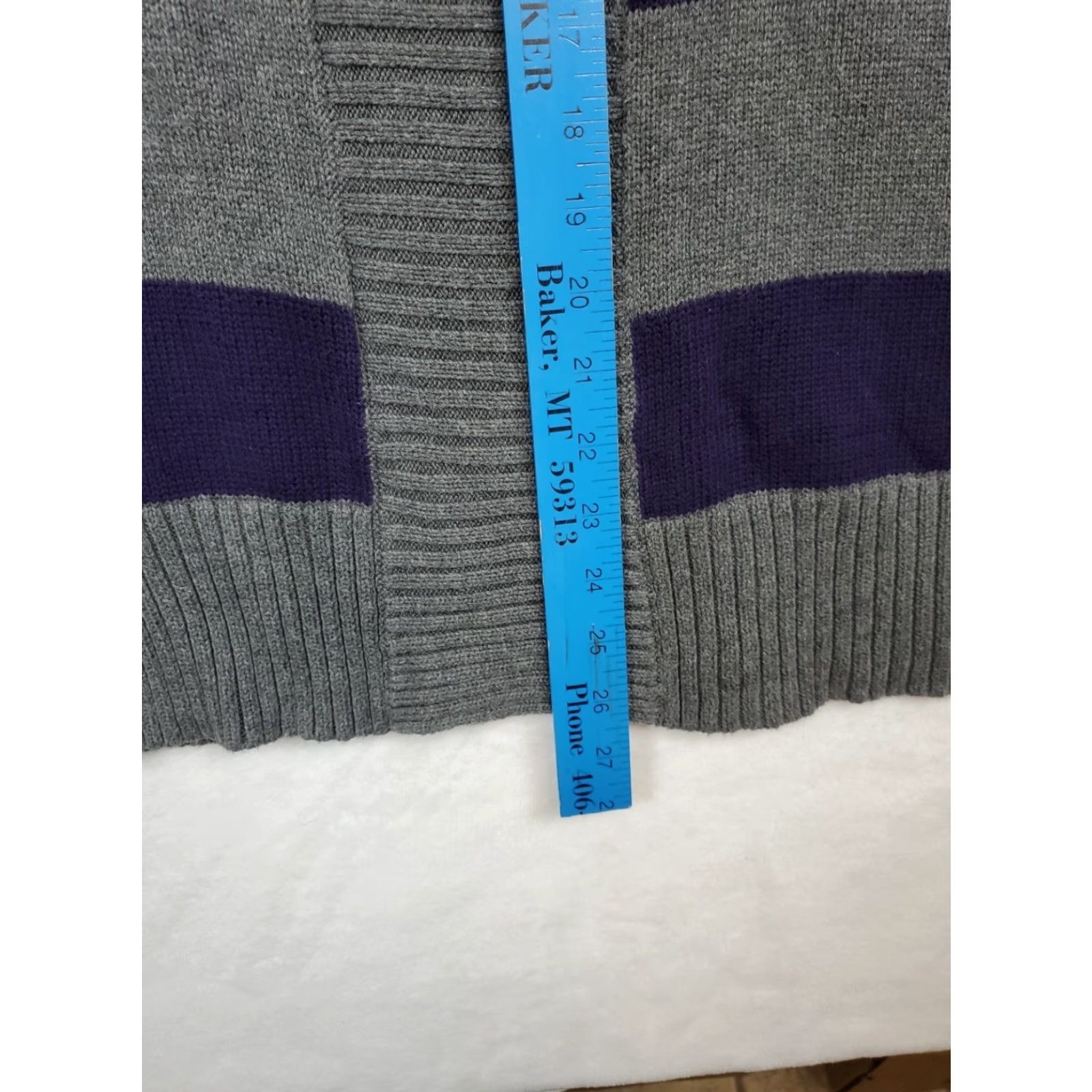 Chaps Chaps Multicolor Striped Hooded Toggle Button Half Sleeve Cardigan Sweater Women XL V-Neck Casual Modern Designer 100% Cotton Knit Mother Size XL / US 12-14 / IT 48-50 - 7 Thumbnail