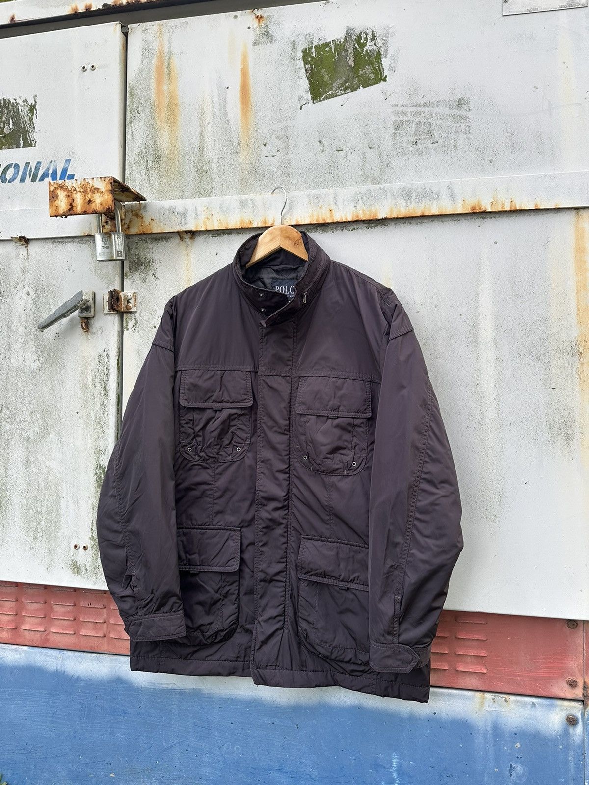 👹Polo British Country Black Utility Jacket