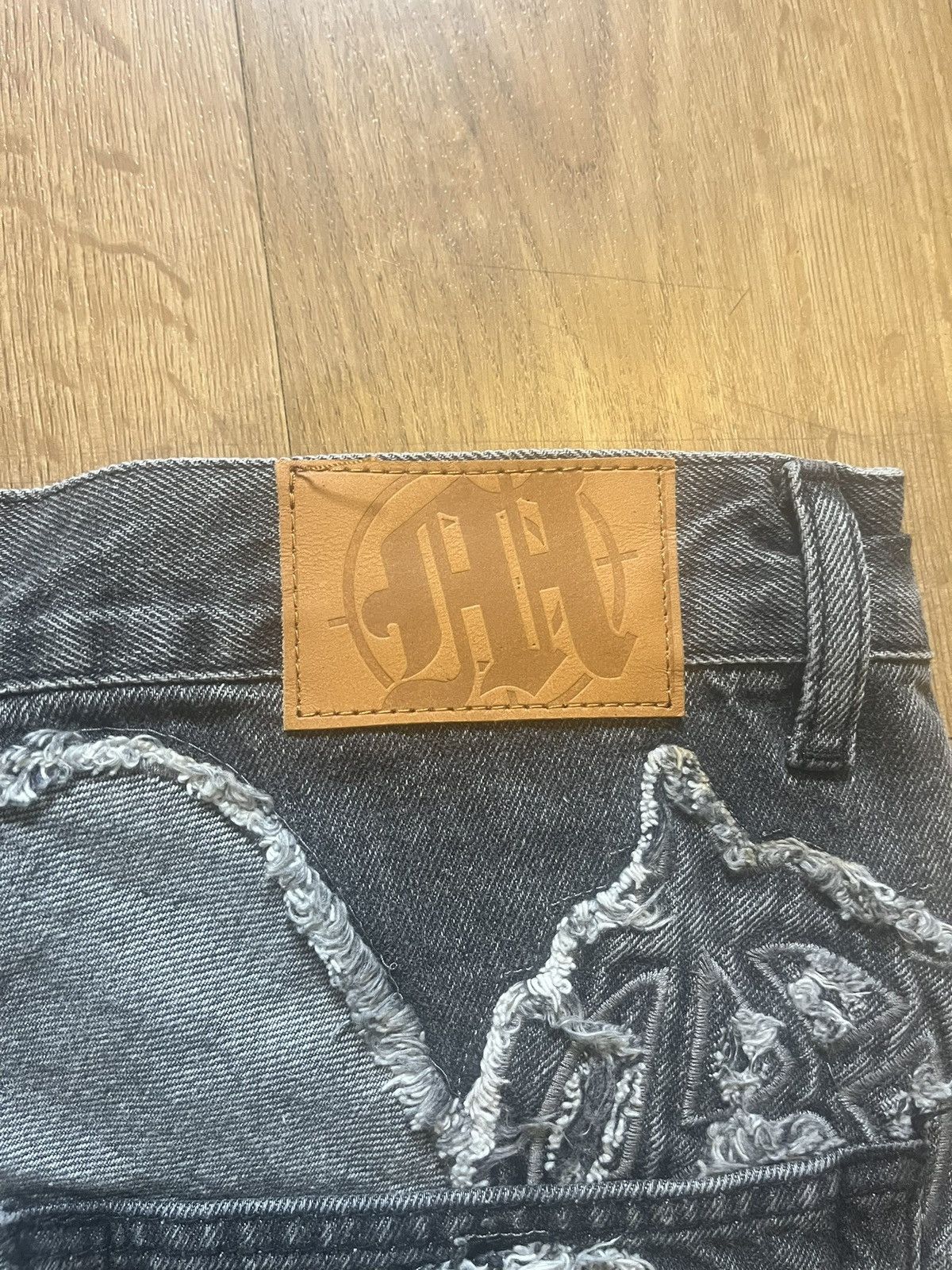 Menace Menace Los Angeles Iconography Denim Patchwork Jeans Size US 34 / EU 50 - 5 Thumbnail