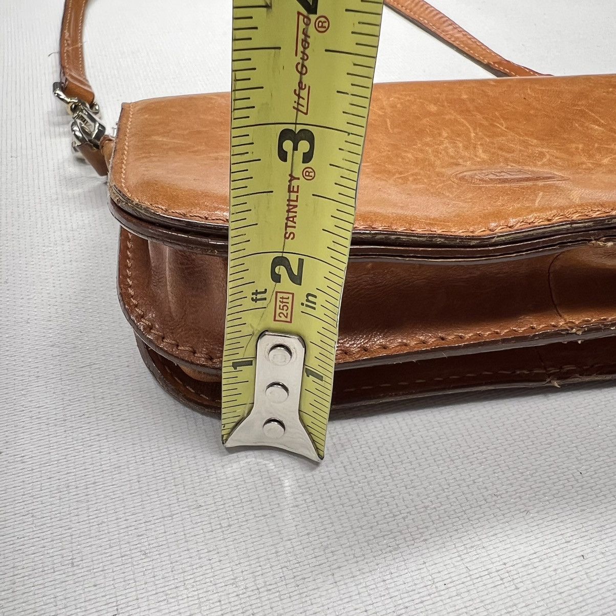 Vera Pelle × Vintage VTG Vera Pelle Leather Bag Brown Crossbody Purse Strap Size ONE SIZE - 24 Thumbnail
