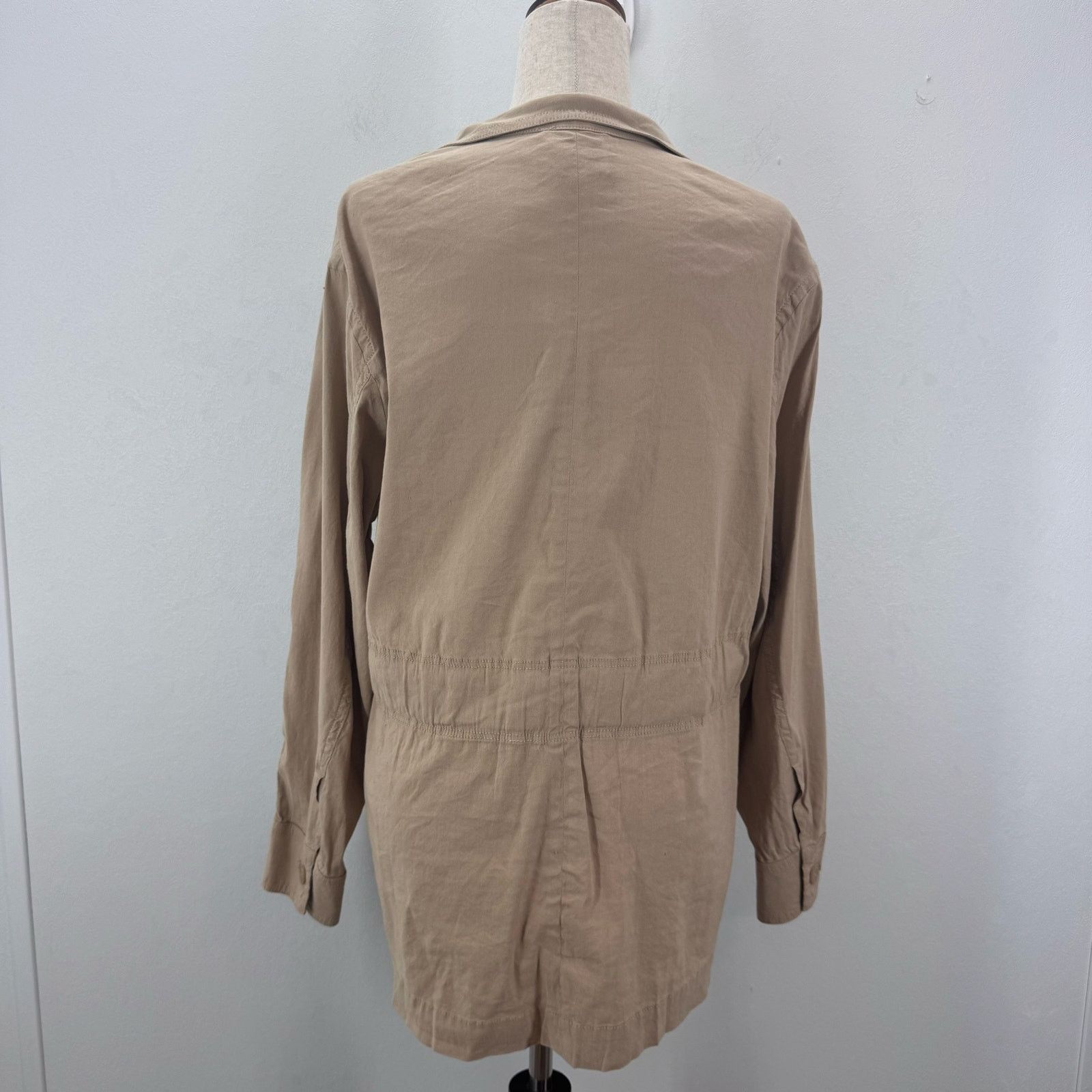Vince VINCE Drapey Linen Blend Jacket sz M Oat Neutral Safari Size M / US 6-8 / IT 42-44 - 4 Thumbnail
