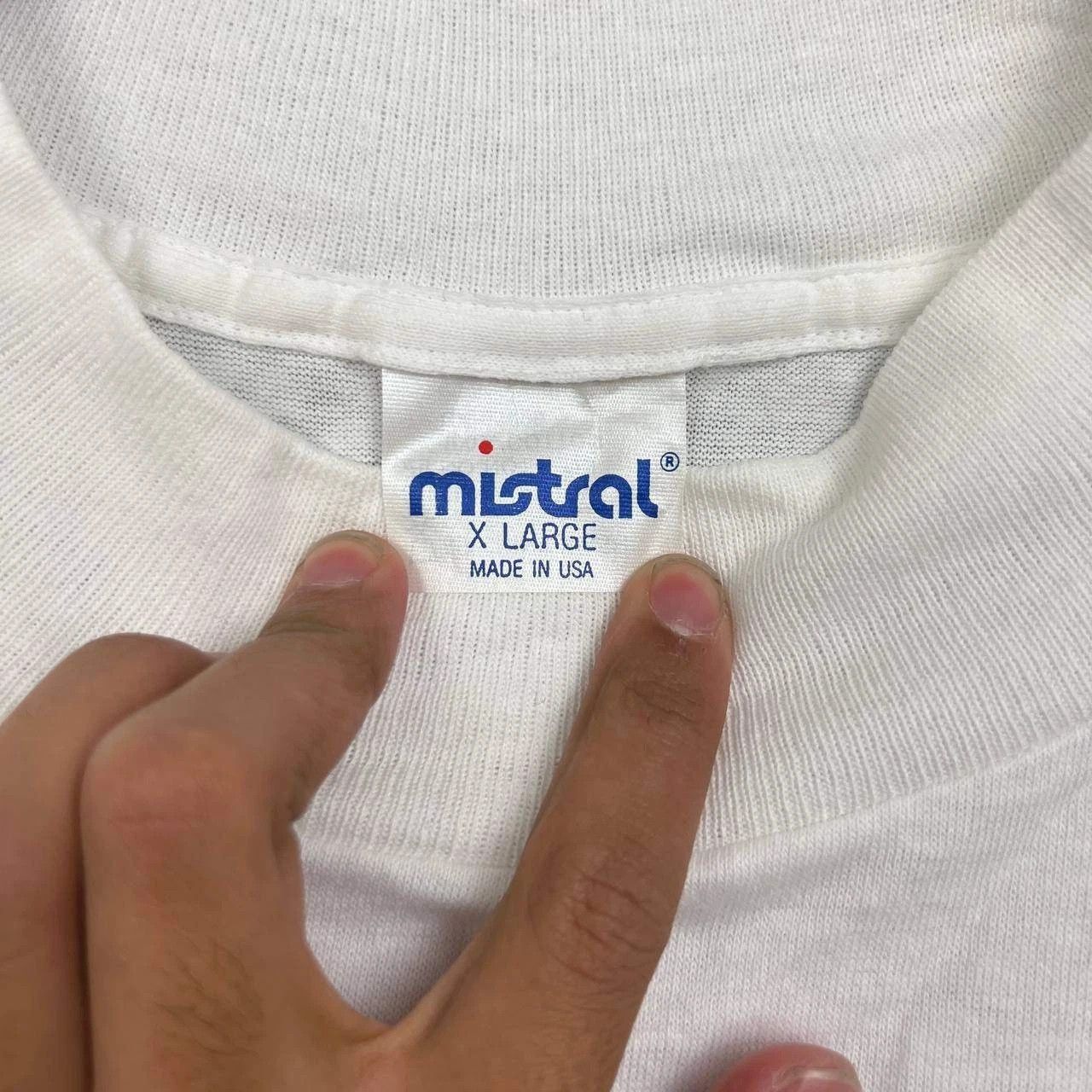 Other Vintage Mistral Shirt XL White Crew Neck New with Defect Size US XL / EU 56 / 4 - 7 Thumbnail