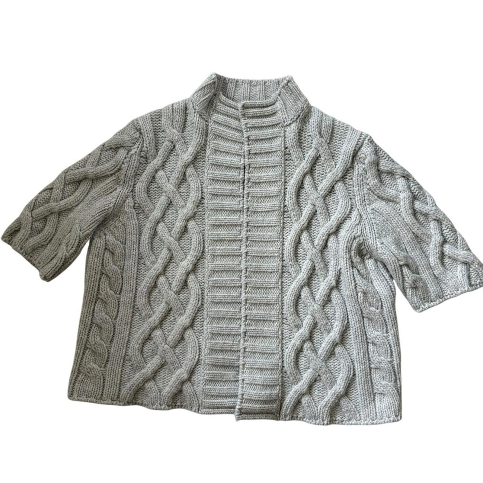 SOFIE D'HOORE SOFIE D’HOORE Luxury Super Geelong Wool Cable Knit Cardigan Size S / US 4 / IT 40 - 6 Thumbnail
