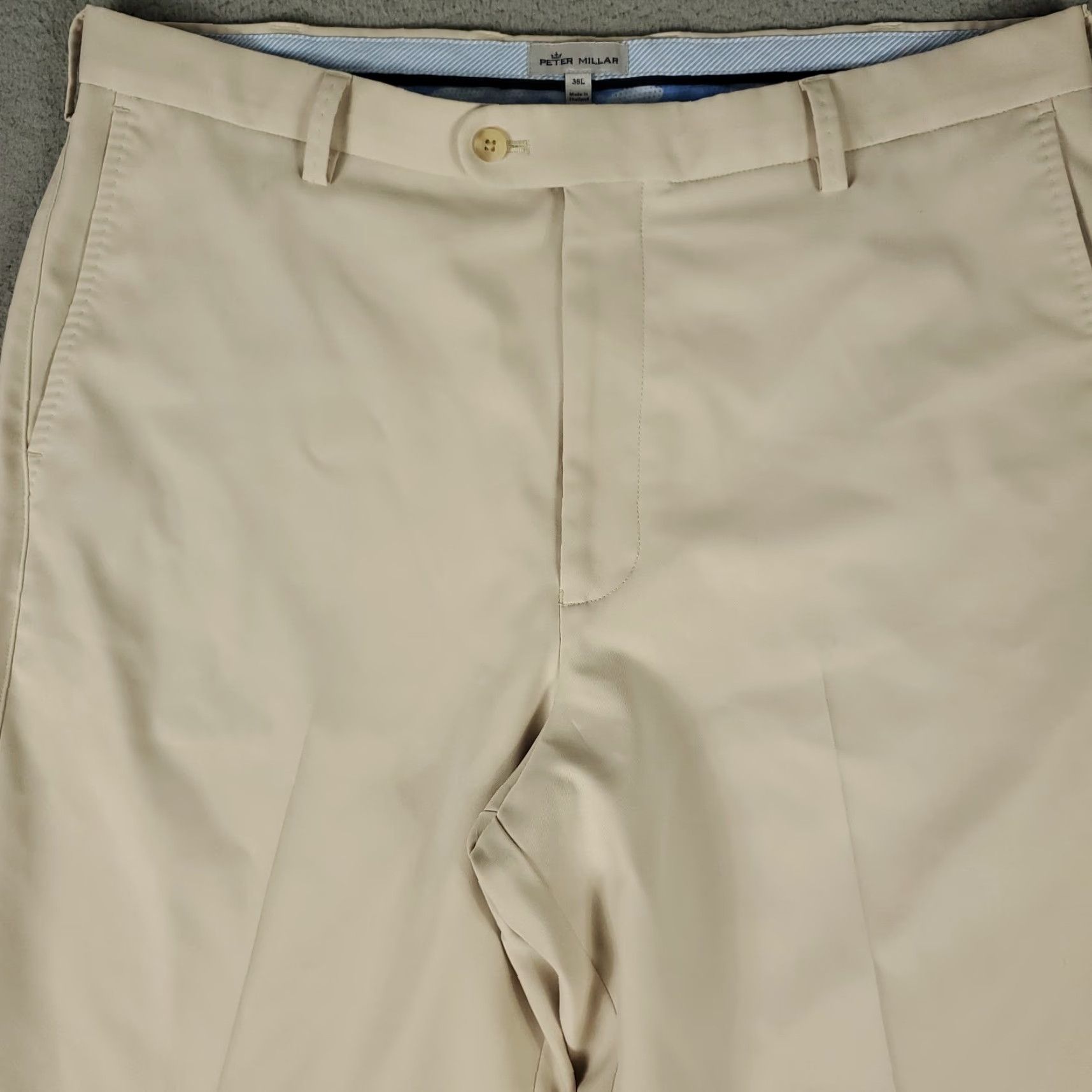 Peter Millar Peter Millar Pants Mens 38x33 Beige Chino Trousers Slim Fit Slash Pockets Regular Inseam 33 Hem Straight Front Flat Front LI** Size US 38 / EU 54 - 2 Thumbnail