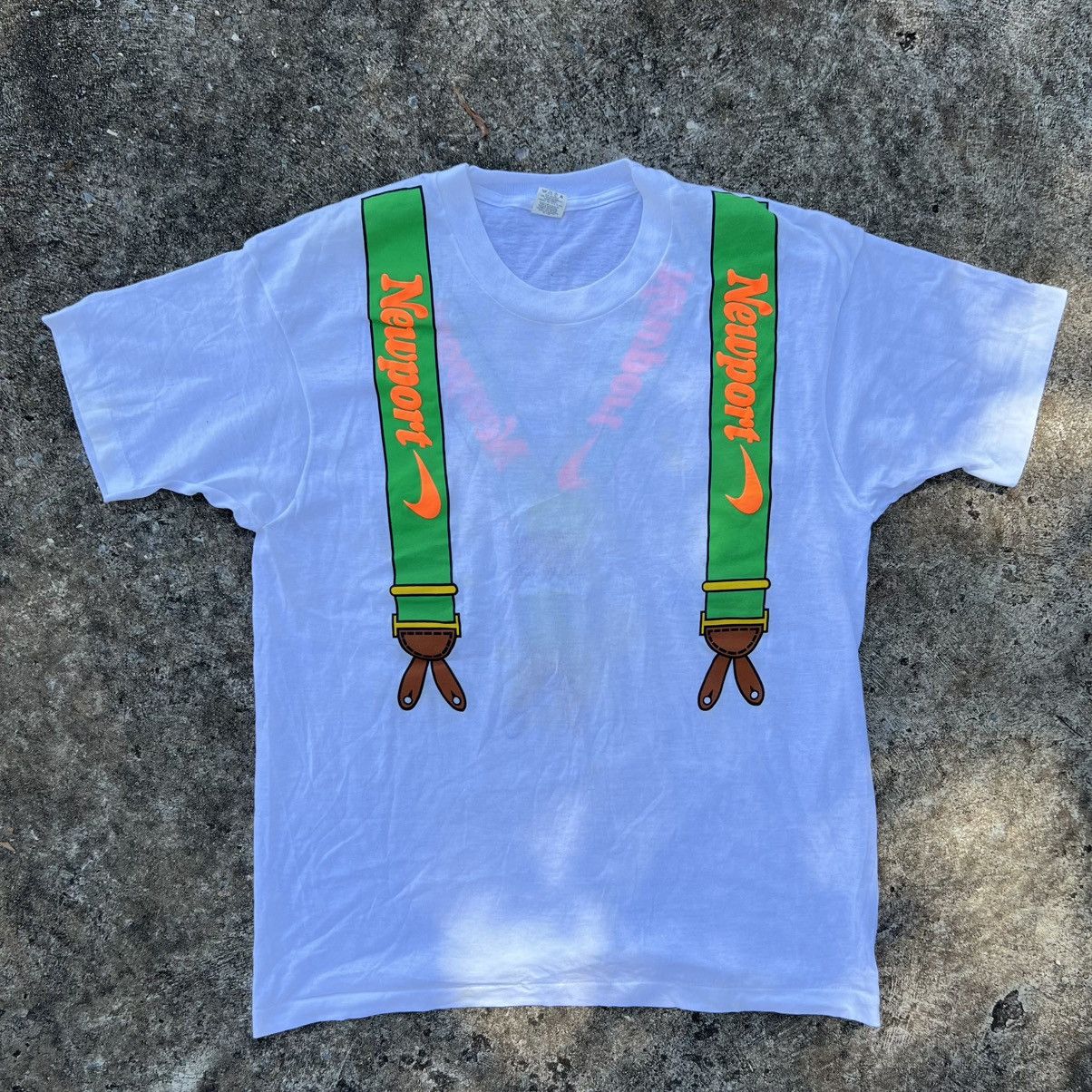 Vintage 90’s NewPort MGA overall print on 80s tag tee (DeadStock) Size US XL / EU 56 / 4 - 1 Thumbnail