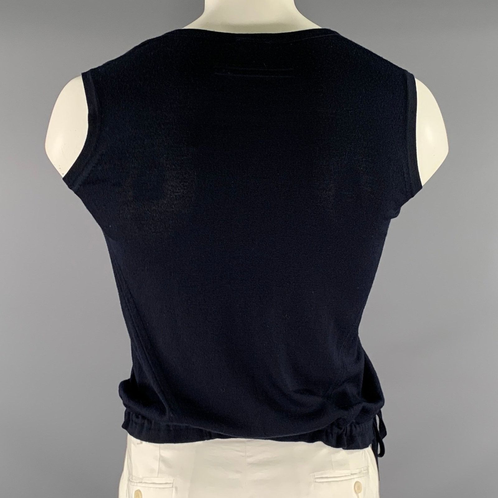 Other ZEGNA UNIFORM Size XL Navy Knit Wool Ribbed Vest Size US XL / EU 56 / 4 - 4 Thumbnail