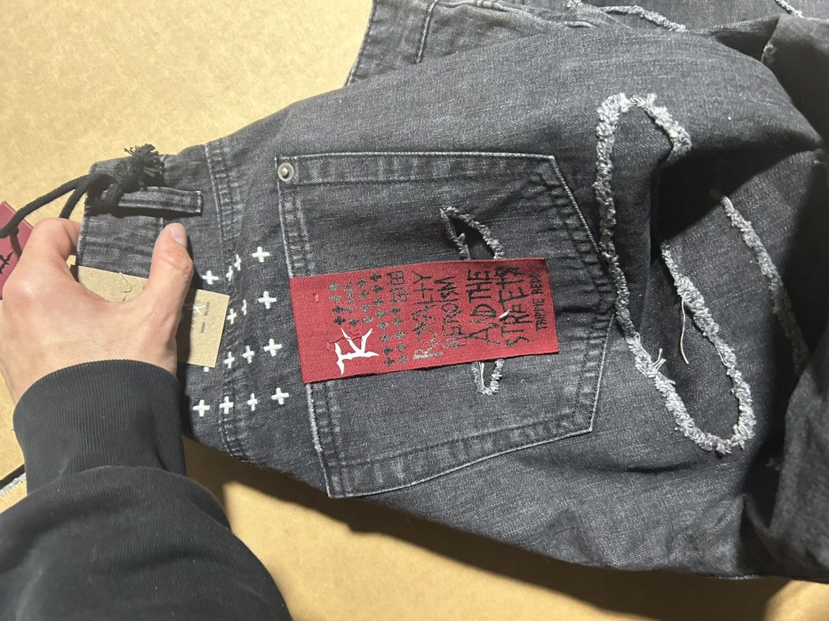 Ksubi Ksubi Trippie Redd chitch shredded black jeans Size US 34 / EU 50 - 3 Thumbnail