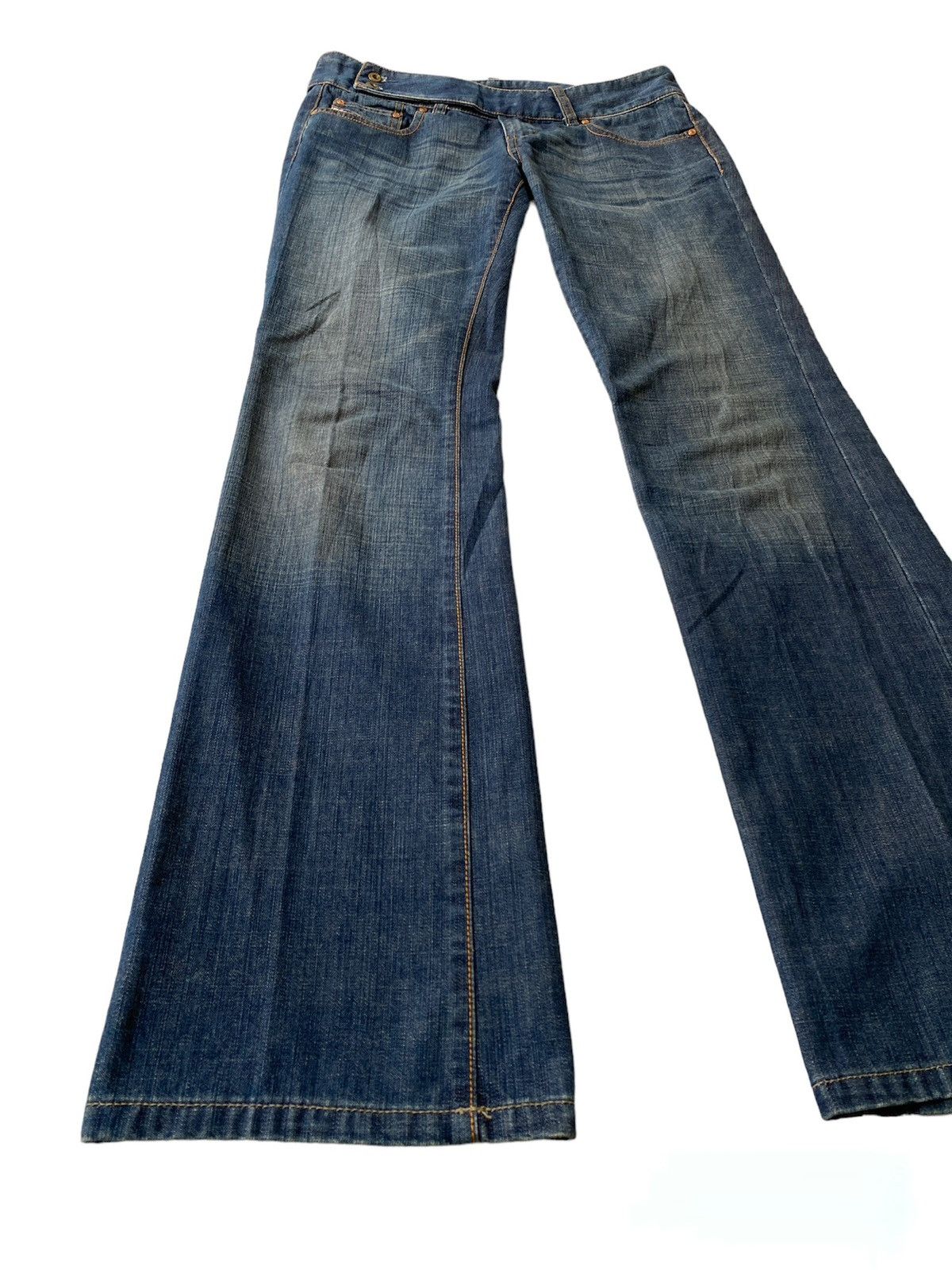 image of Vintage Diesel Low Rise Flare Blue Faded Denim, Men's (Size 28)