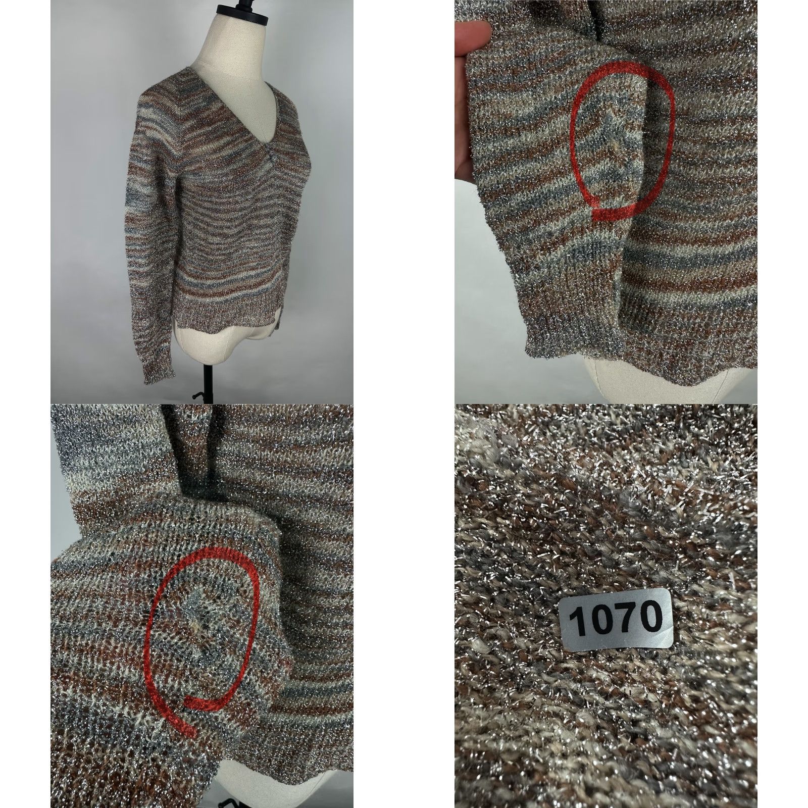Vintage VINTAGE Handmade Silver Tinsel Knit Sweater S Women Pullover XS Mens? Size S / US 4 / IT 40 - 8 Thumbnail