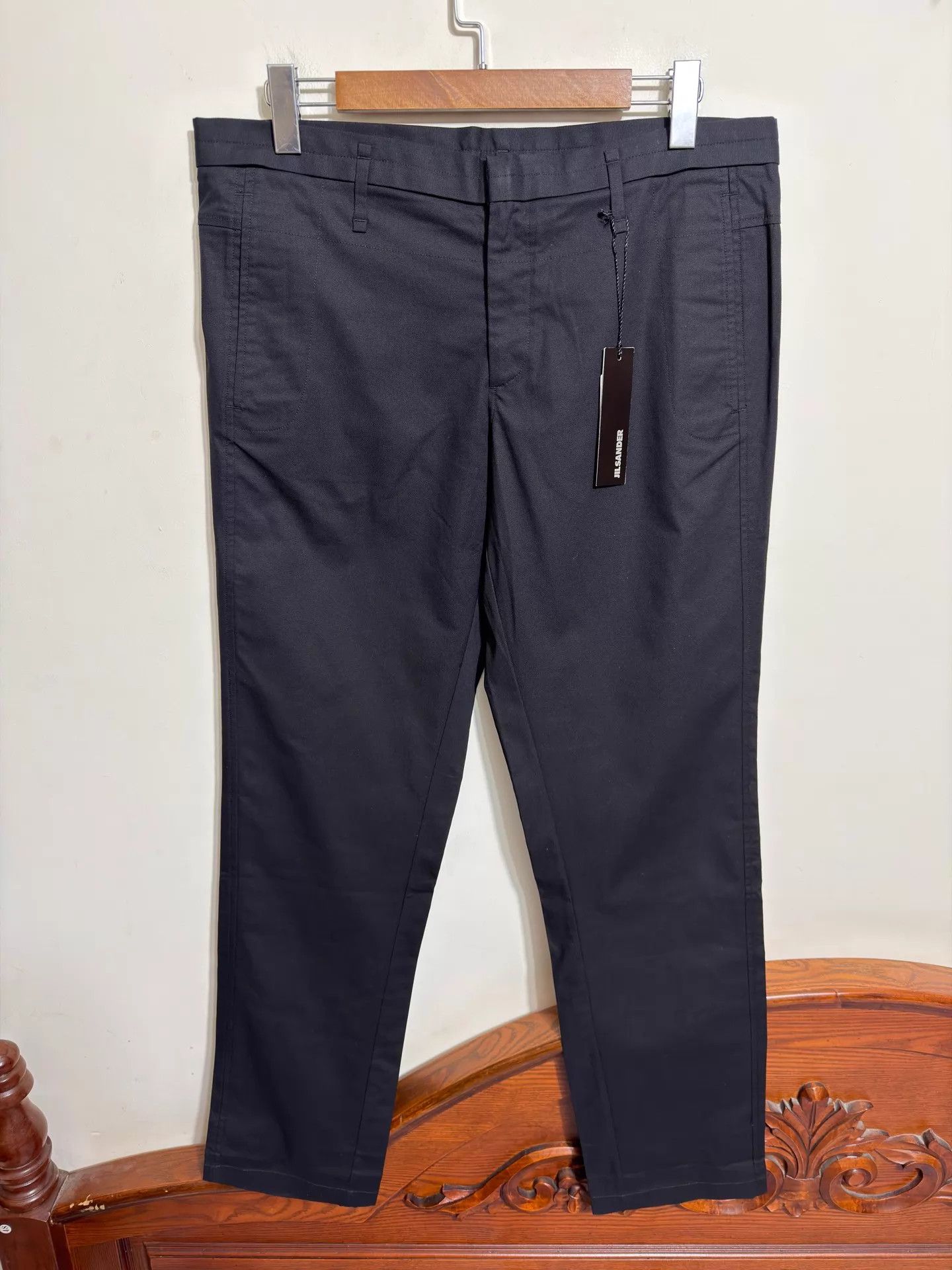Jil Sander Jil Sander Black Slim Cotton Pants 52/54 Size US 38 / EU 54 - 1 Thumbnail