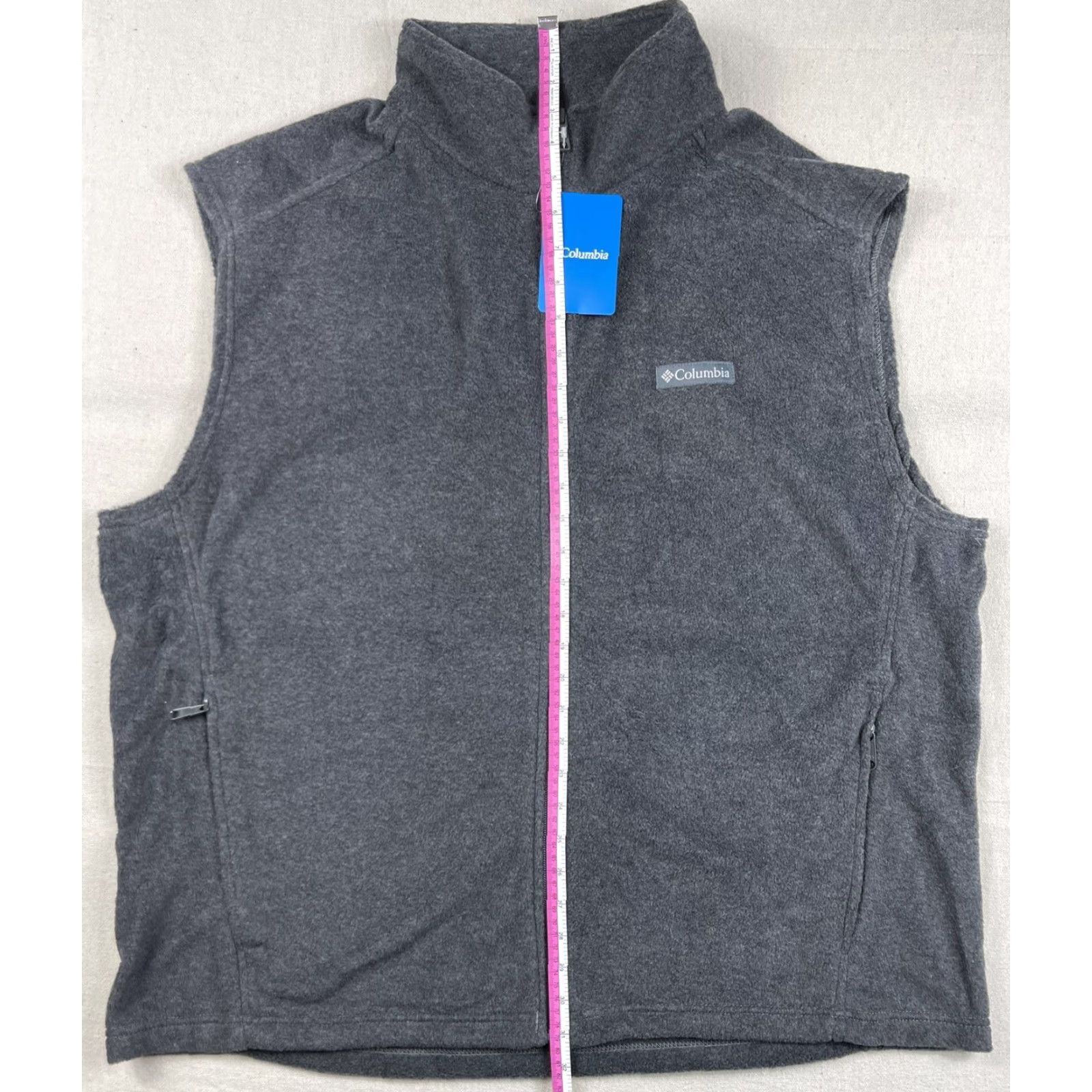 Vintage Columbia Mens Fleece Vest Gray XXL Ski Snow Hiking Full Zip Pockets Outdoors NWT Size US XXL / EU 58 / 5 - 7 Thumbnail