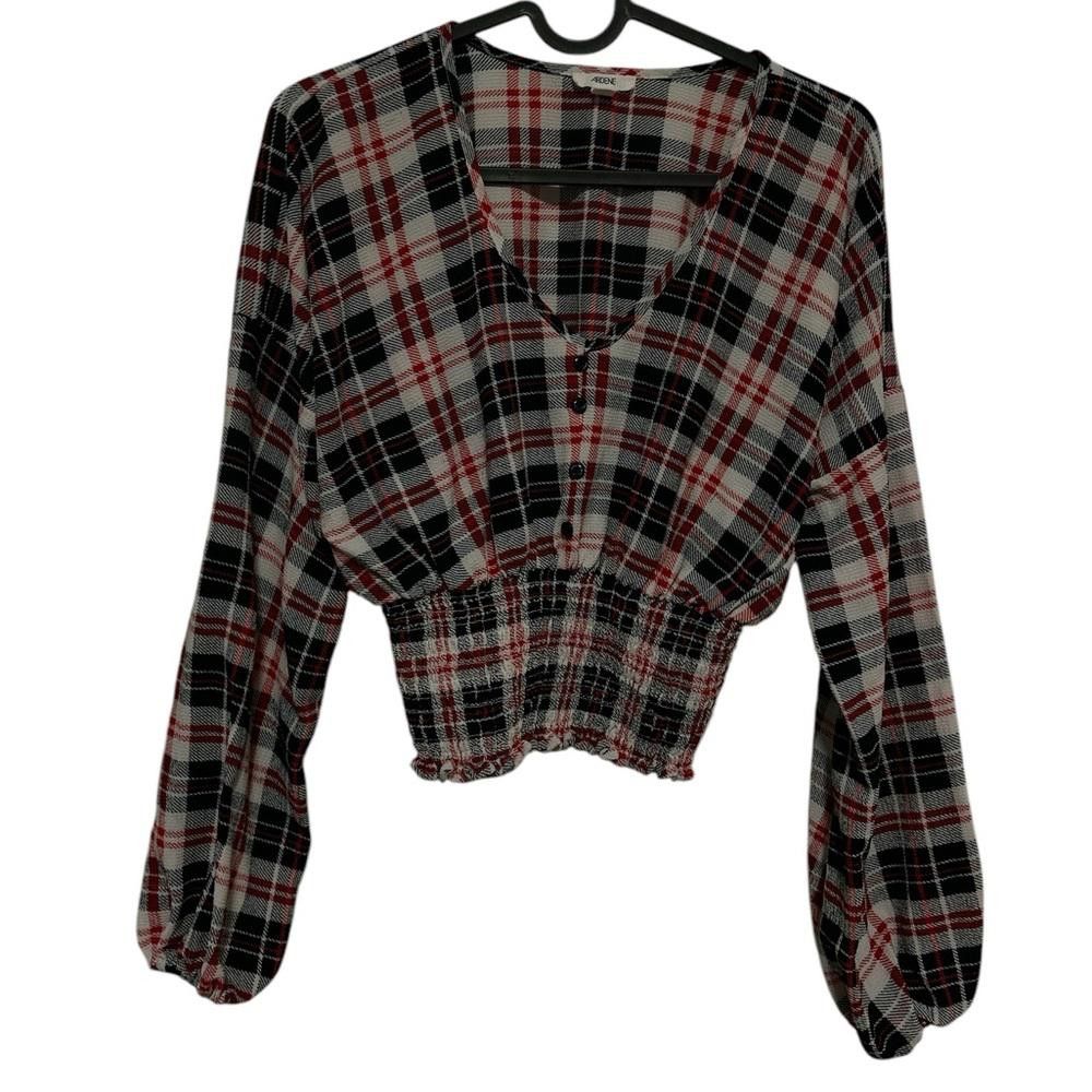 Ardene Ardene Red and Black Plaid Blouse Size S / US 4 / IT 40 - 1 Thumbnail