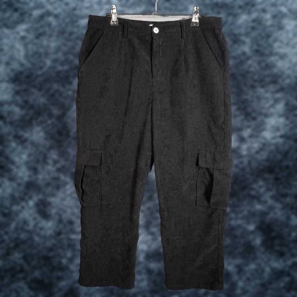 superdown Superdown Black Corduroy Cargo Pants Medium Womens Wide-Leg Pants Size 32" / US 10 / IT 46 - 1 Thumbnail