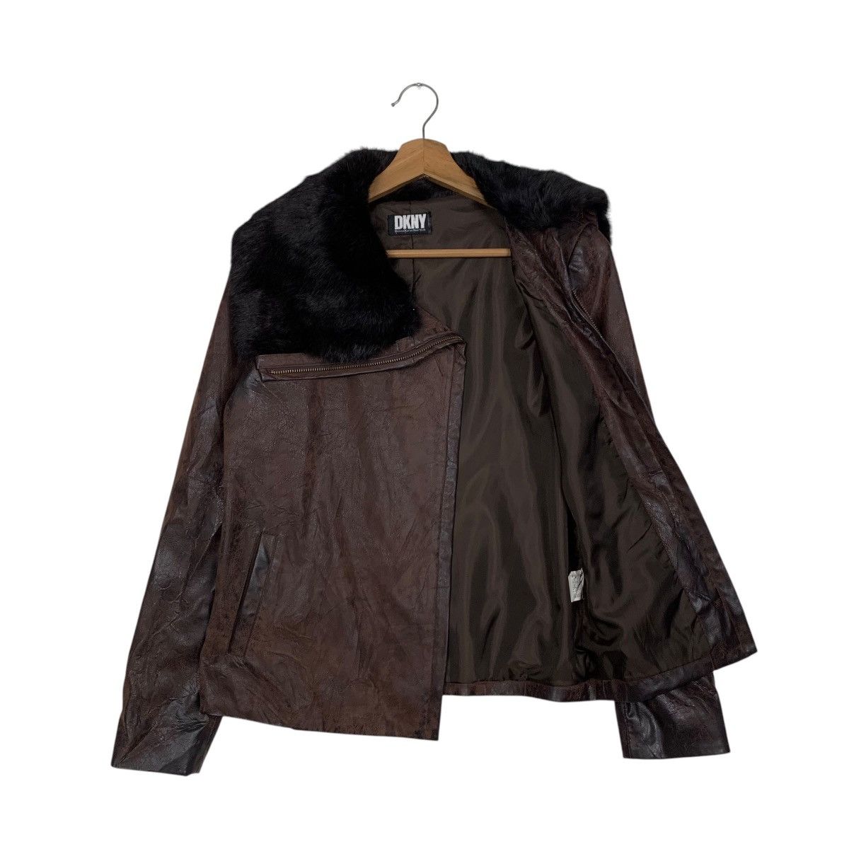 DKNY DKNY Rabbit Fur Shawl Asymmetrical Jacket #2765-C125 Size S / US 4 / IT 40 - 8 Thumbnail