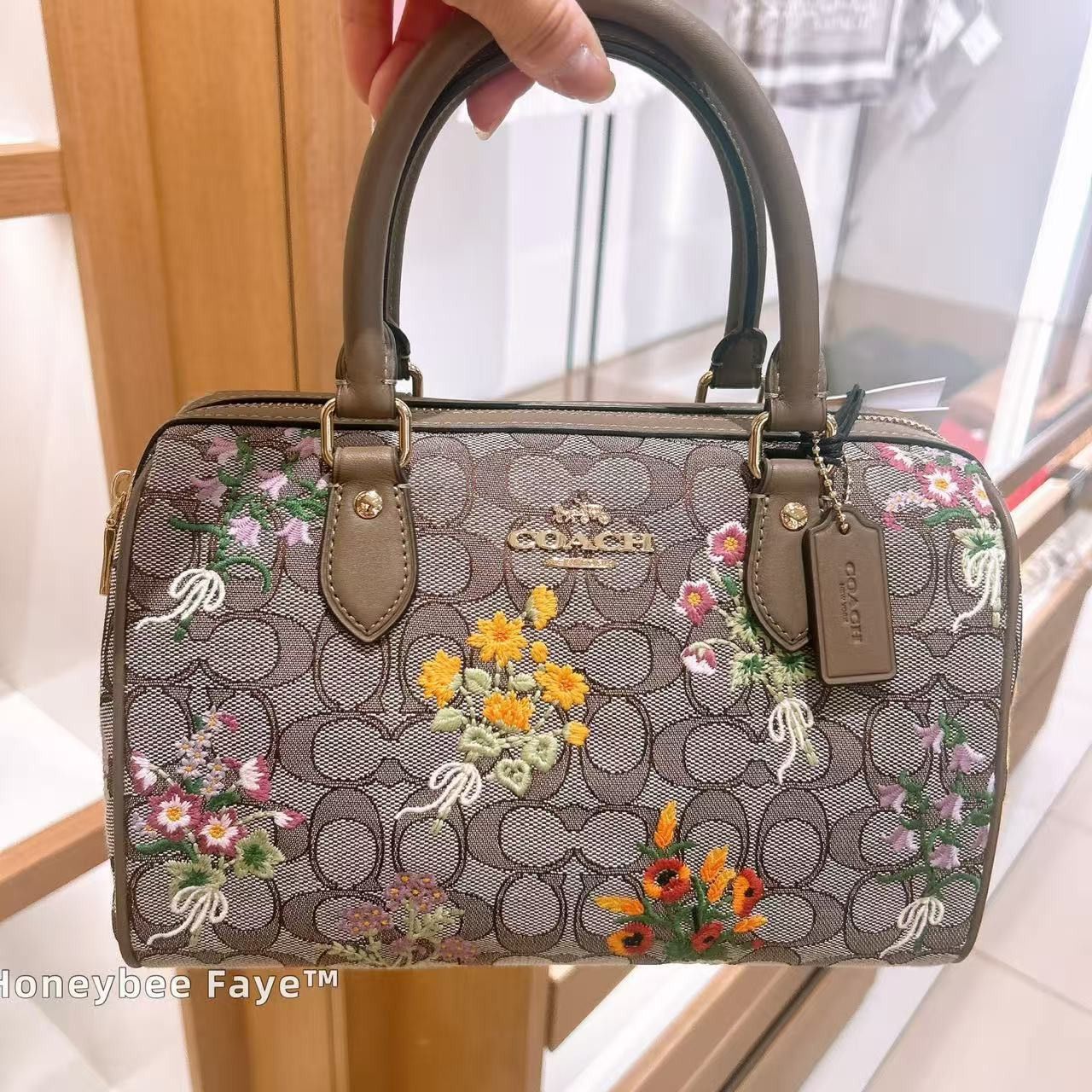 Coach Rowan Satchel Bag With Floral Embroidery CDZ01 Size ONE SIZE - 2 Thumbnail