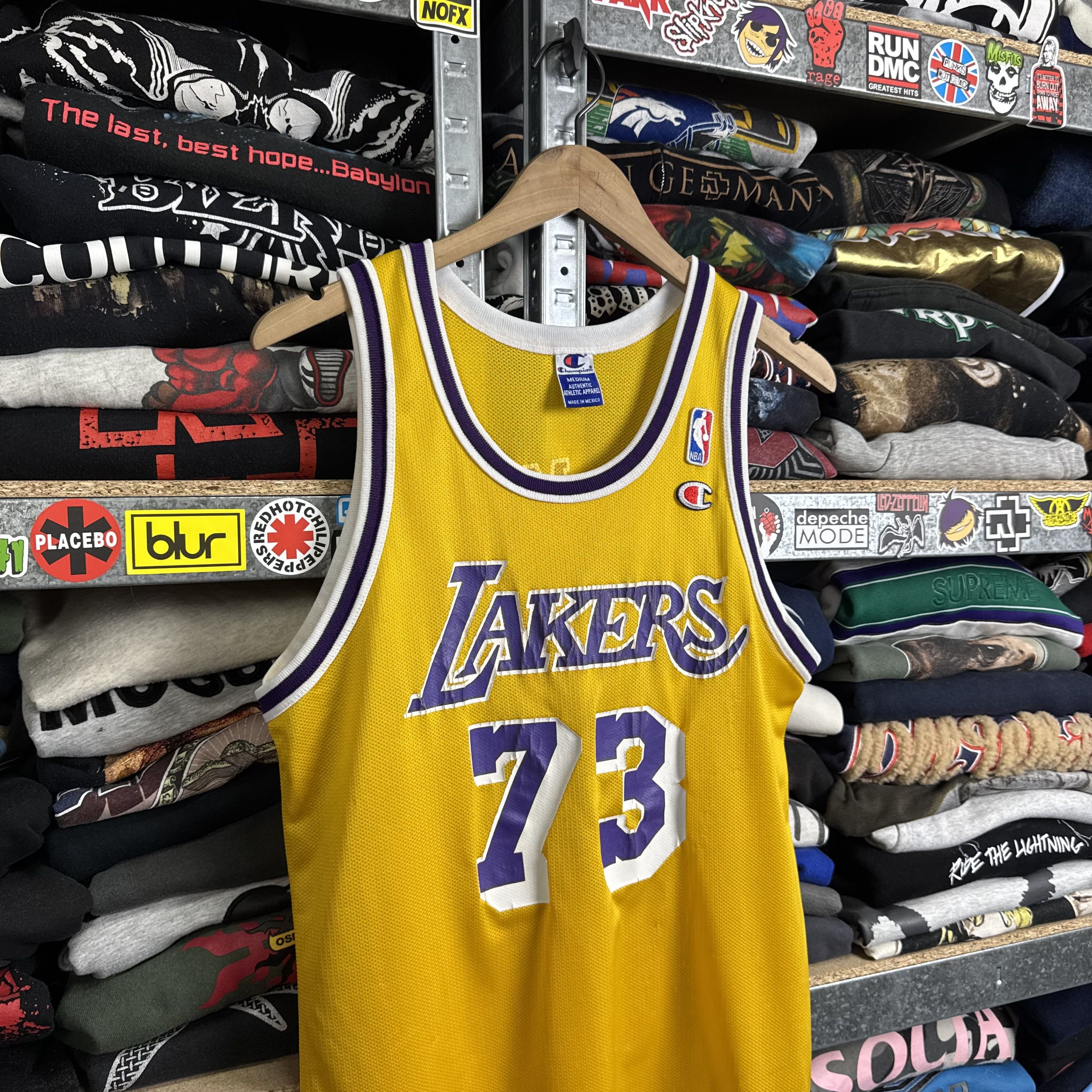 CHAMPION NBA LOS ANGELES LAKERS #73 DENNIS RODMAN JERSEY