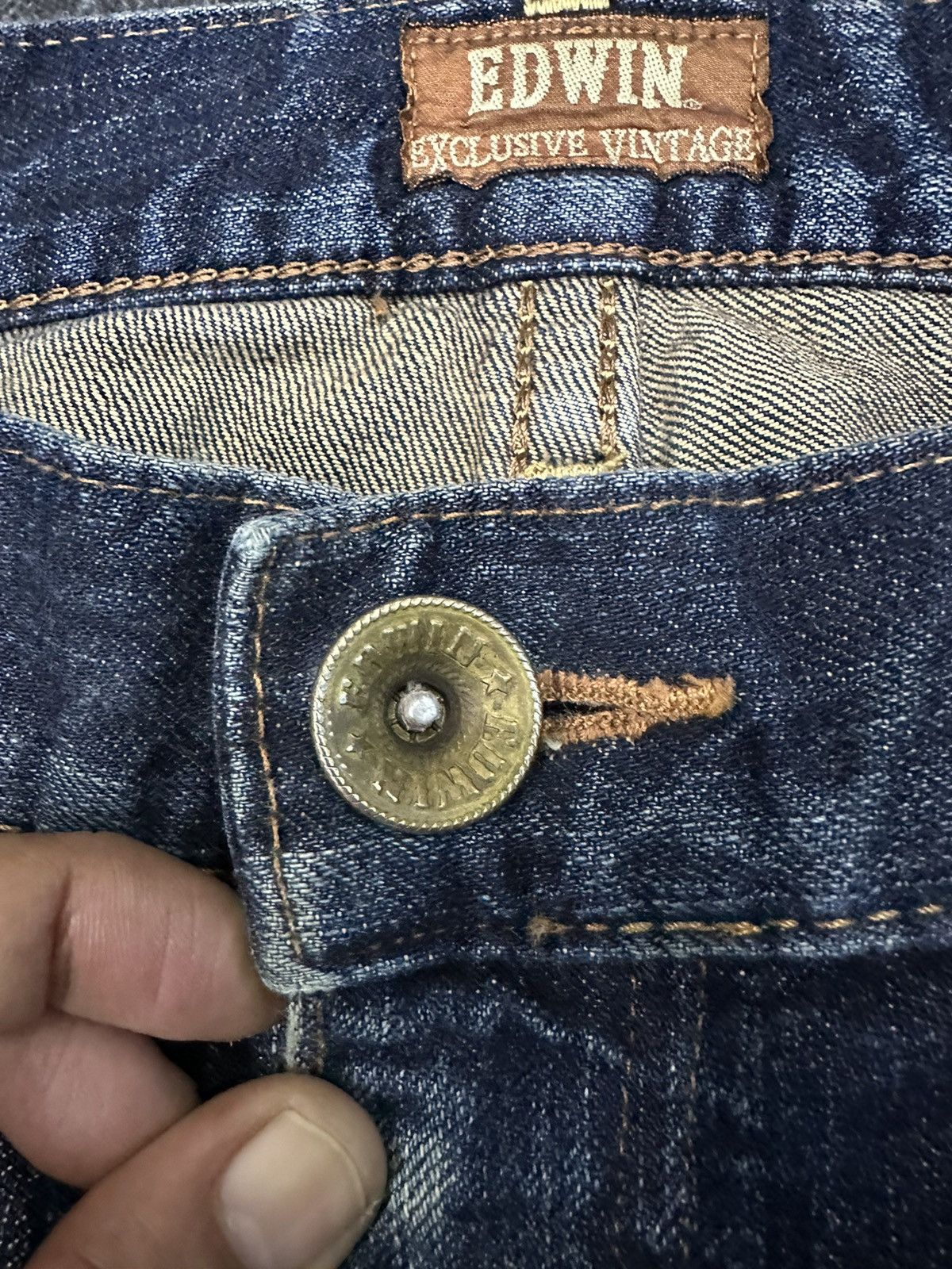 Edwin 90s Vintage Edwin XV 403 MudWash Distressed Denim 34x29 F27 Size US 34 / EU 50 - 6 Thumbnail