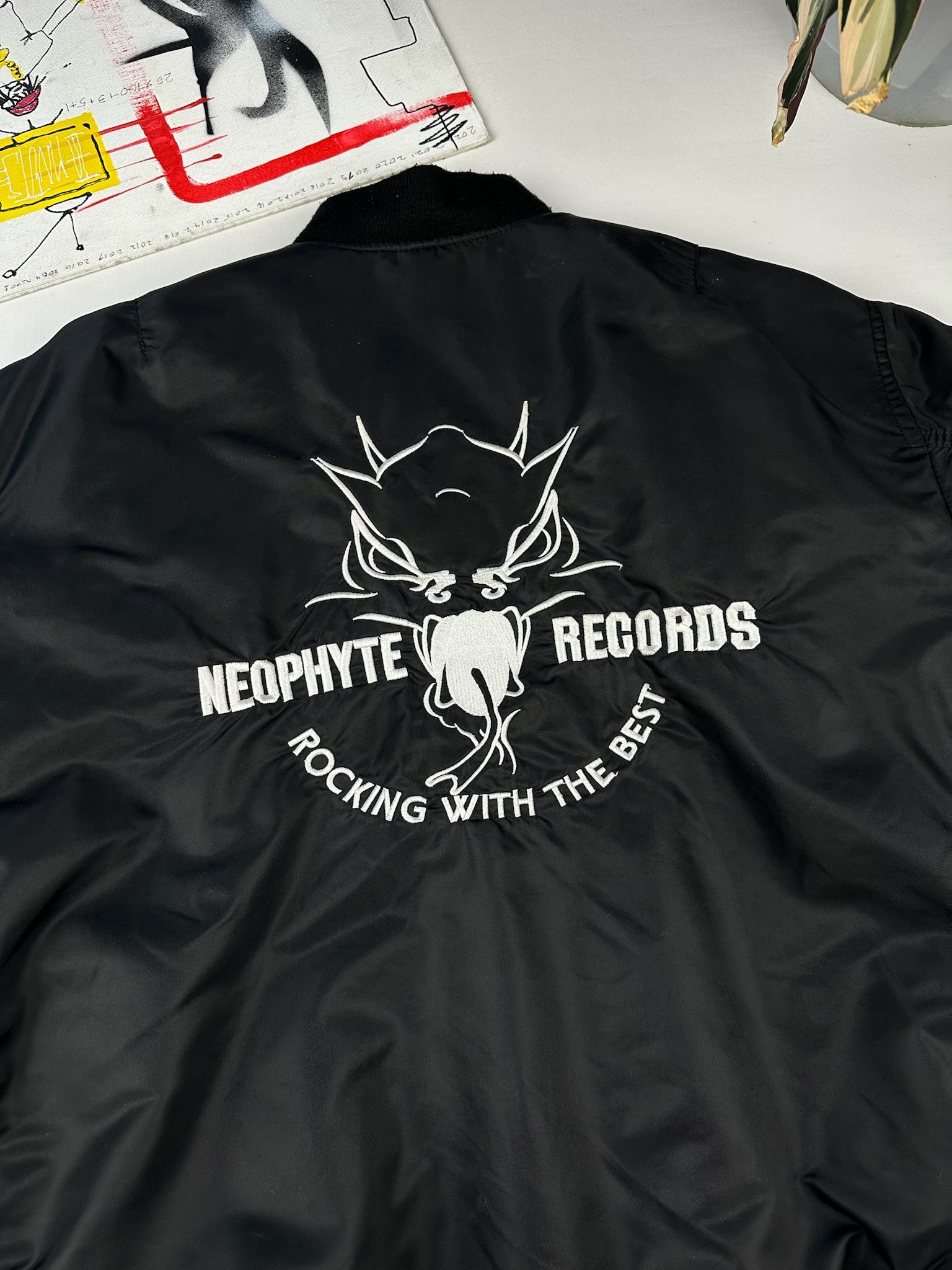 Thunderdome Rare 00s DJ Neophyte Bomber Jacket Gabber Hardcore L Black Size US S / EU 44-46 / 1 - 6 Thumbnail