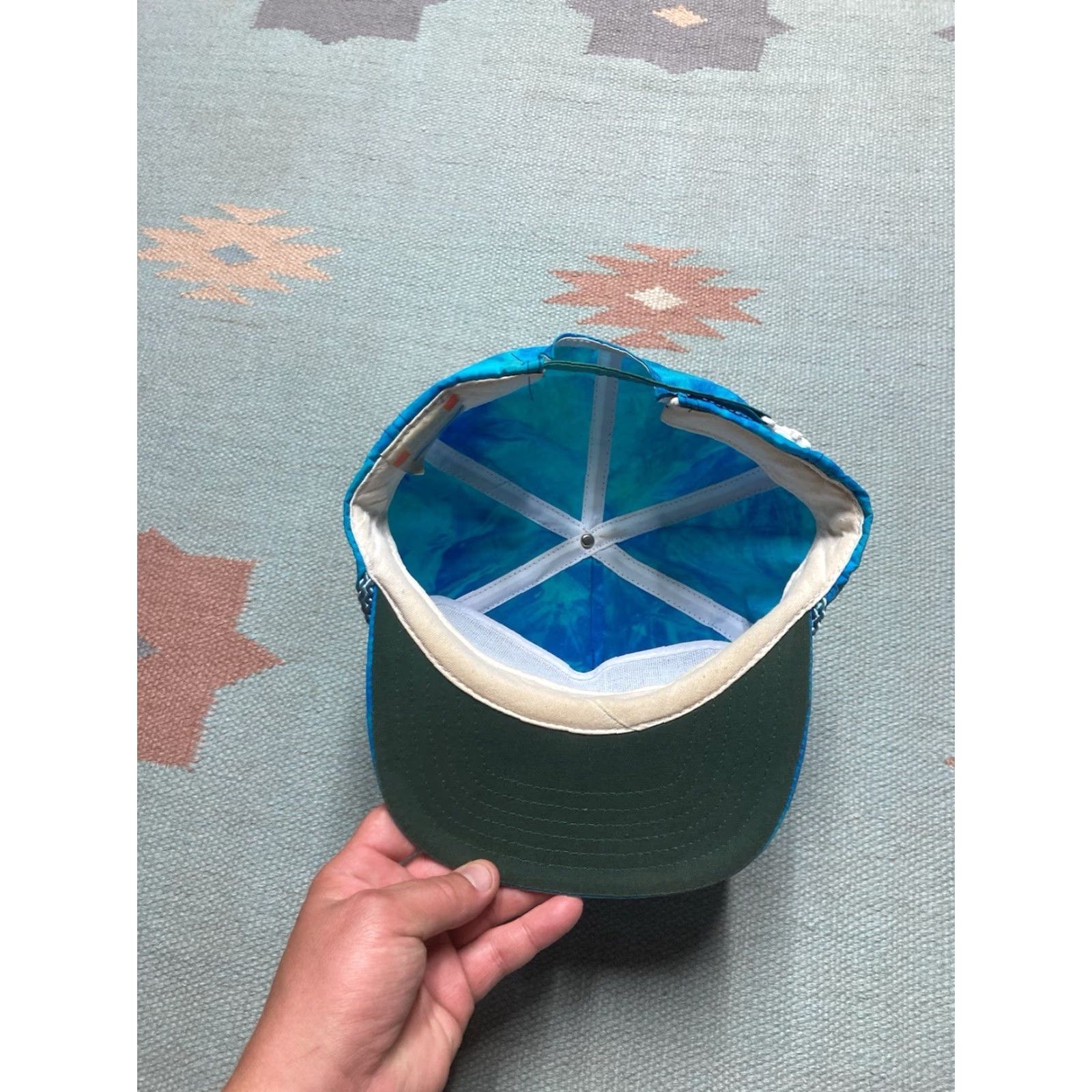 Vintage VINTAGE Unbranded Strapback Hat Cap Zipper Back Electrocom Automation Tie Dye Summer Men Adjustable Blue Hats Mens Size ONE SIZE - 6 Thumbnail