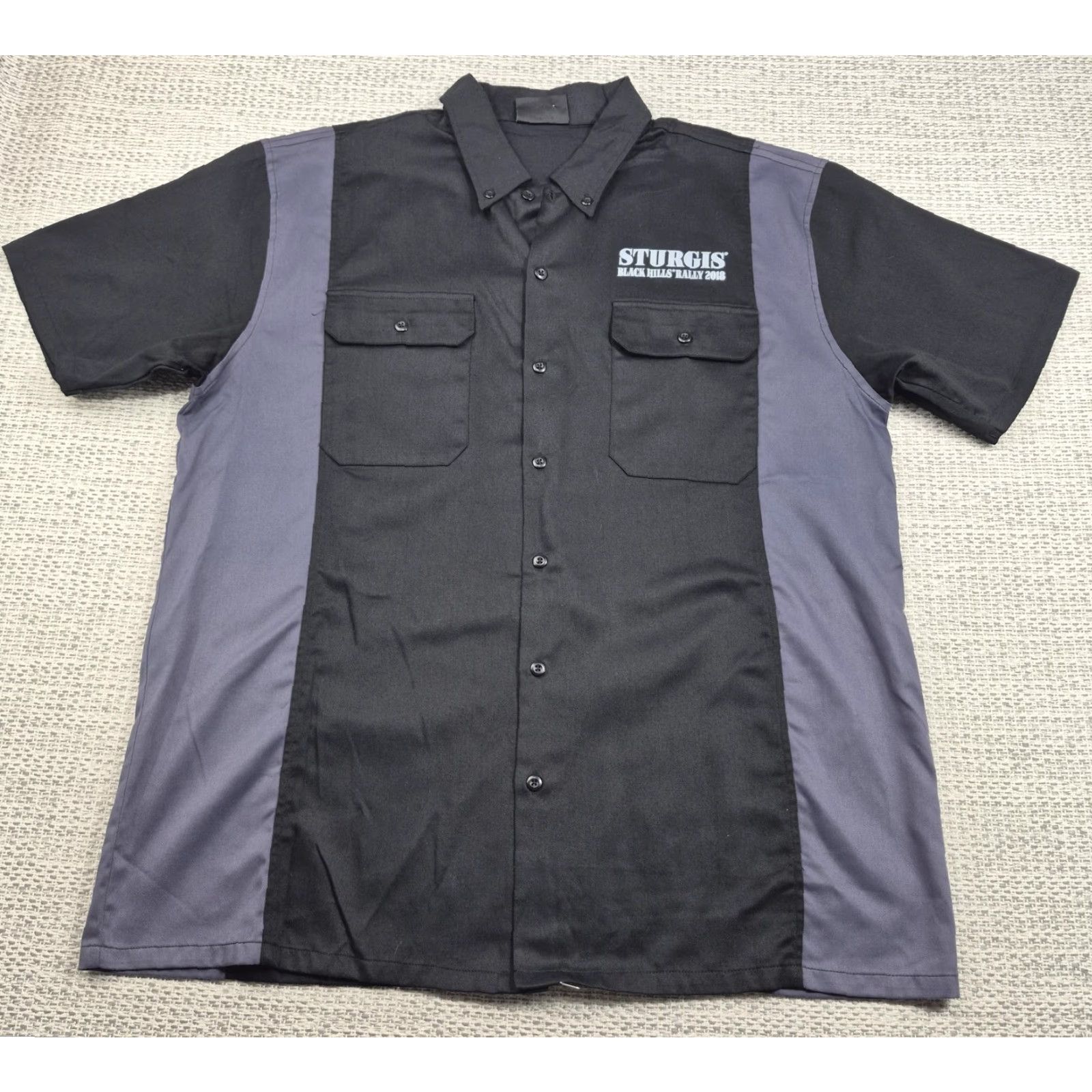 Vintage Biker Sturgis Shirt Mens 2XL Button Up Short Sleeve Motorcycle 2018 Size US XXL / EU 58 / 5 - 3 Thumbnail