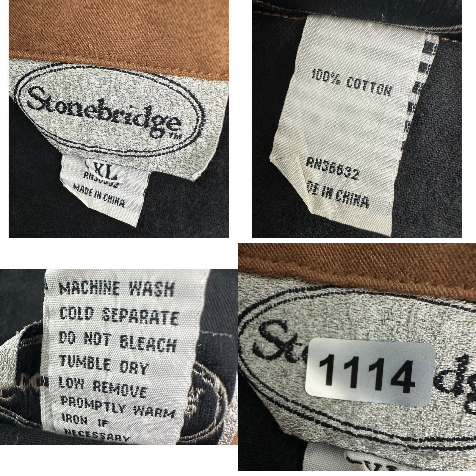 Denime VINTAGE Stonebridge Vest Western Womens XL Black Denim Faux Suede Collar Studded Size XL / US 12-14 / IT 48-50 - 8 Thumbnail