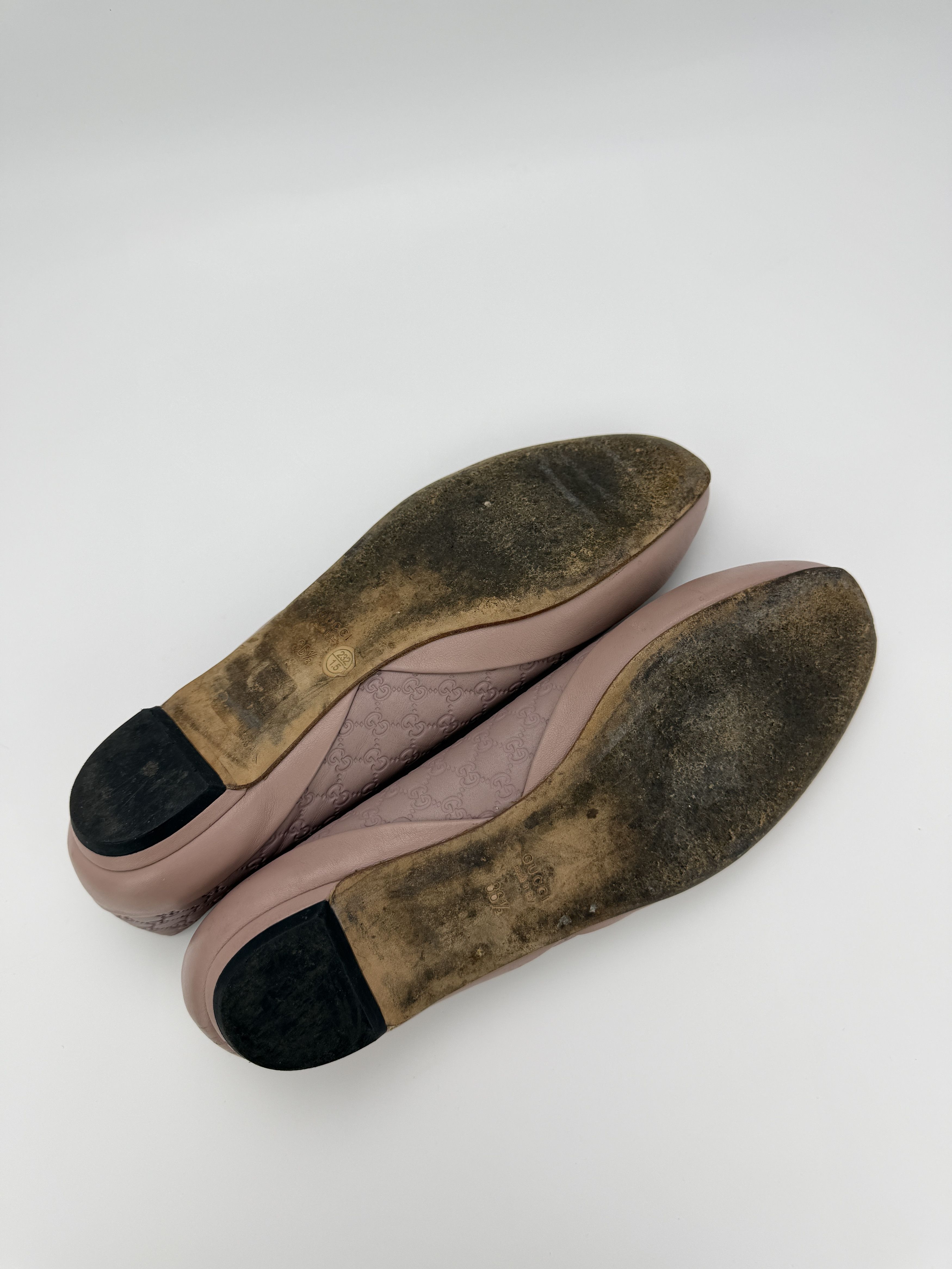 Gucci Gucci Guccissima Horsebit Leather Ballet Flats Shoes Size US 6.5 / IT 36.5 - 10 Thumbnail