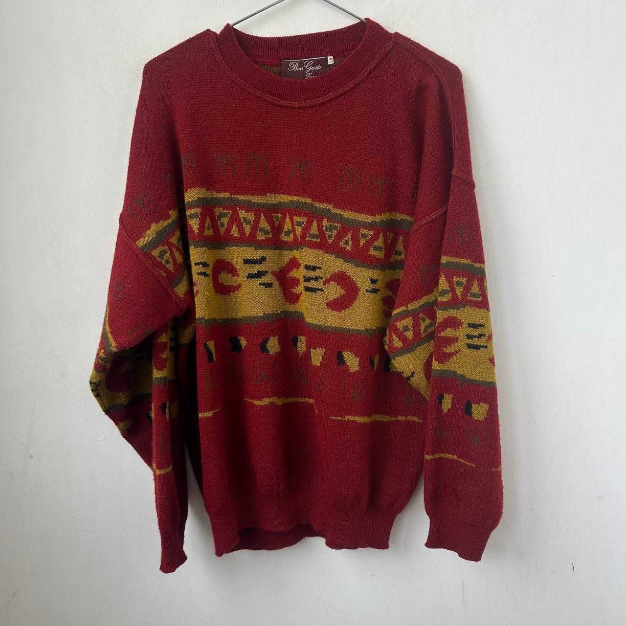 Vintage VTG Coloured alpaka Italy sweater #1330 Size US M / EU 48-50 / 2 - 1 Thumbnail