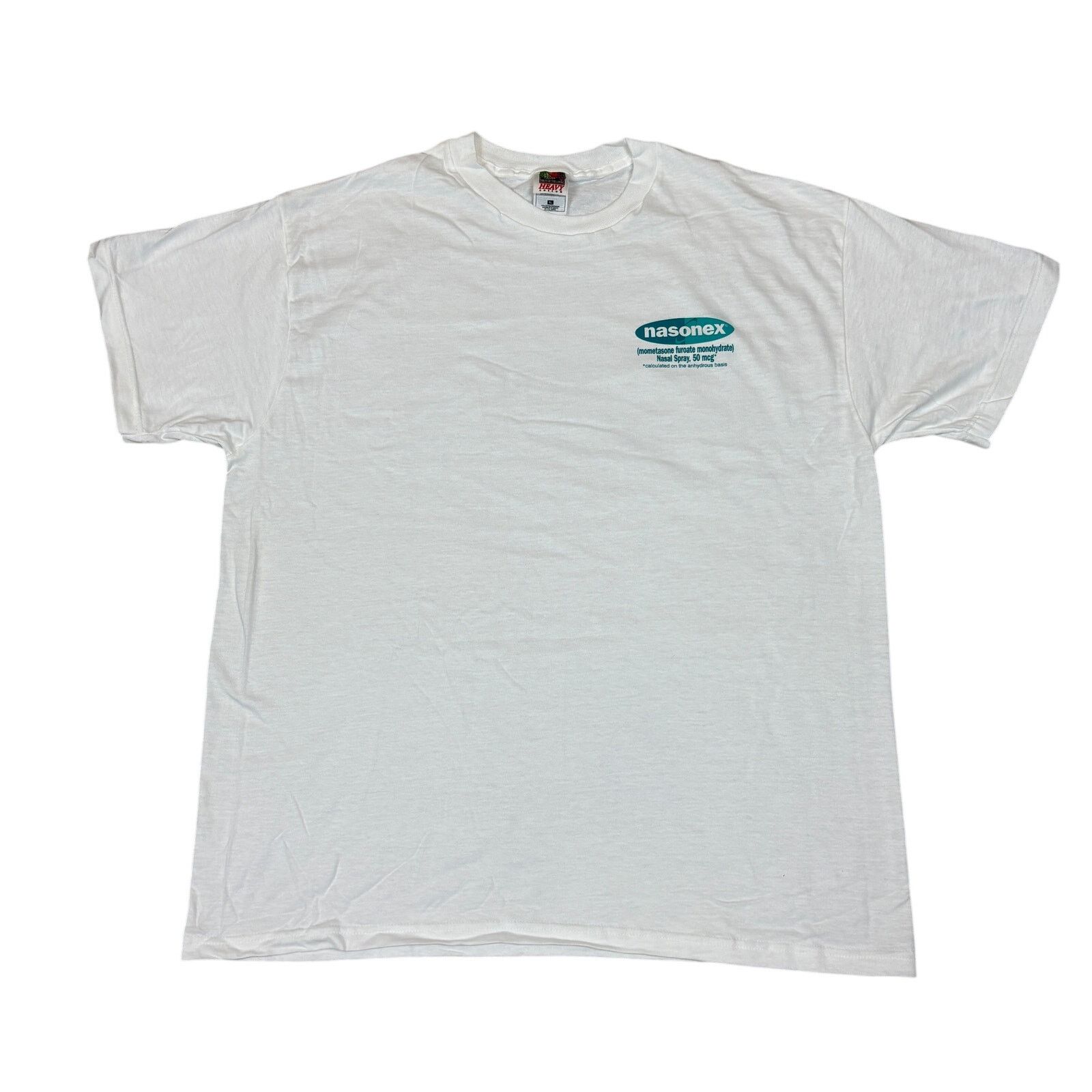 Fruit Of The Loom × Vintage Vintage Y2K Nasonex Allergy Relief Spray Drug Promo Shirt L Size US L / EU 52-54 / 3 - 1 Thumbnail
