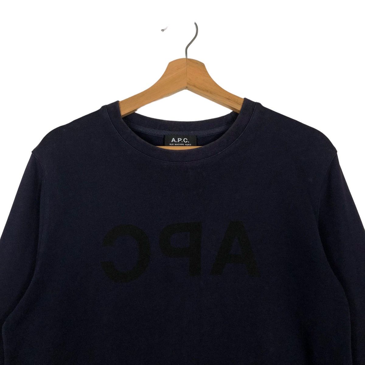 A.P.C. 🔥Rare Reversible Spell APC Sweatshirt Crewneck Big Logo Size US XS / EU 42 / 0 - 2 Thumbnail