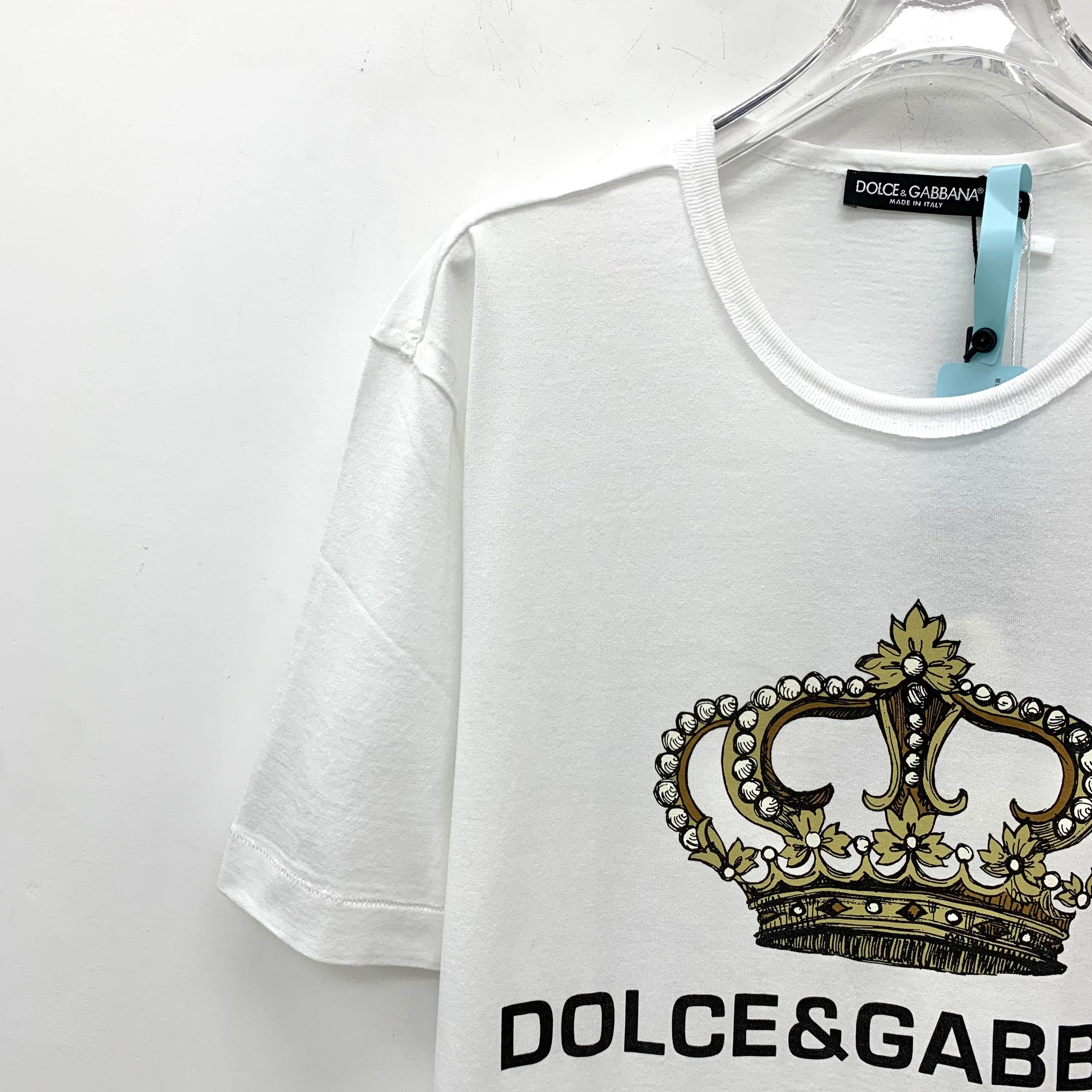 Dolce & Gabbana Dolce & Gabbana Crown T-Shirt White (50) Size US M / EU 48-50 / 2 - 3 Thumbnail