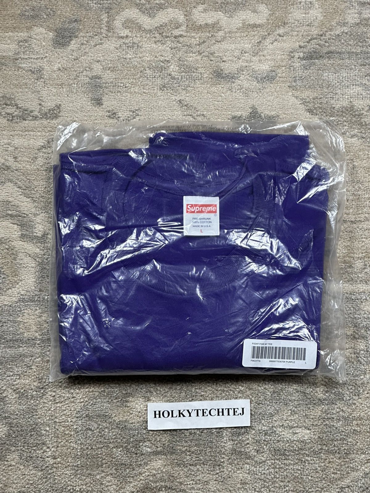 Supreme Supreme Fight For NY Tee - Purple - L - FW23 Size US L / EU 52-54 / 3 - 3 Thumbnail