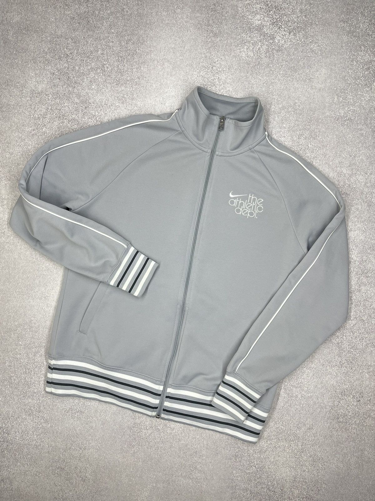 Vintage Nike Athletic Track Jacket Grey Drill Y2K ACG TN