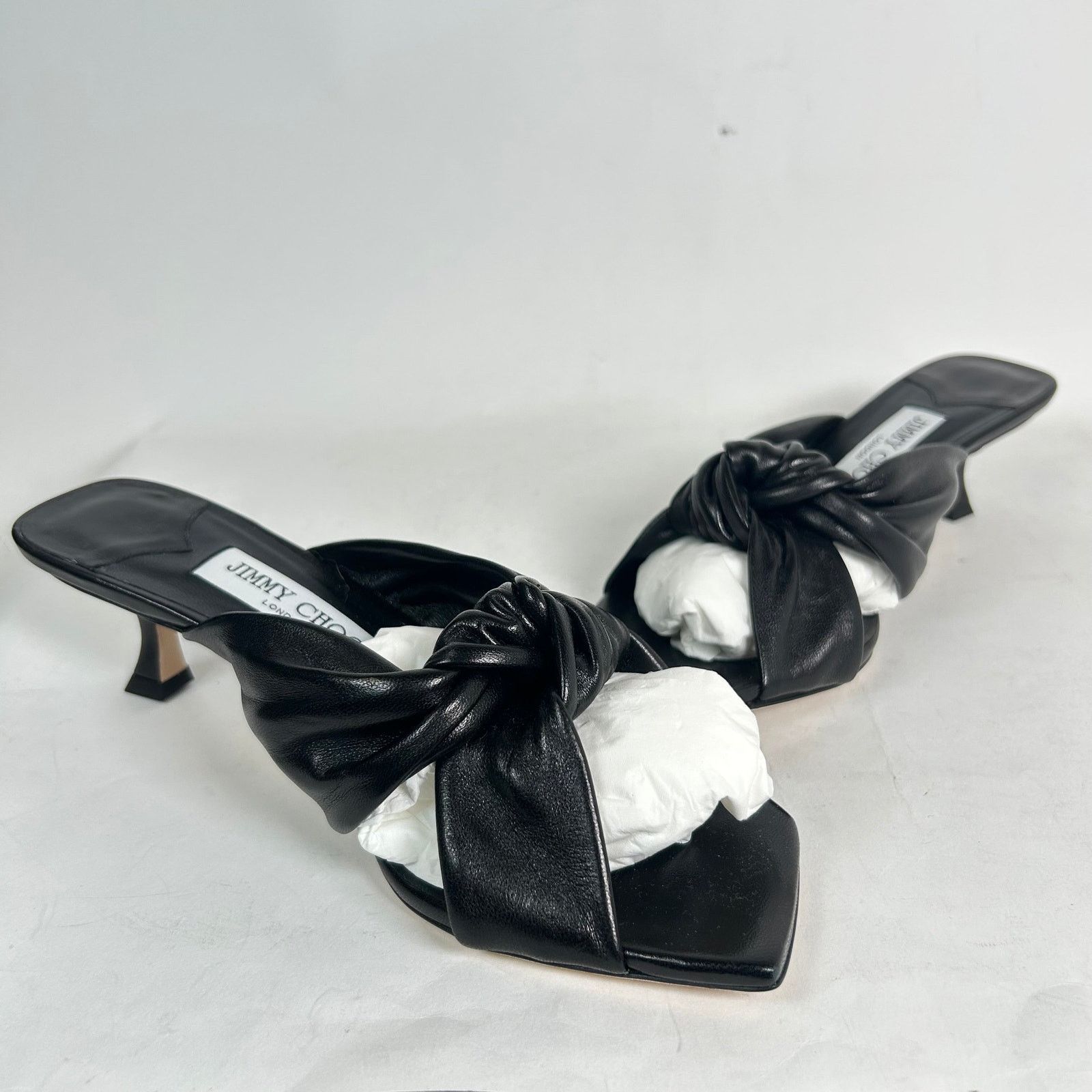 Jimmy Choo Jimmy Choo Black 85 Avenue Leather Sandal Size 38.5 Size US 8.5 / IT 38.5 - 4 Thumbnail